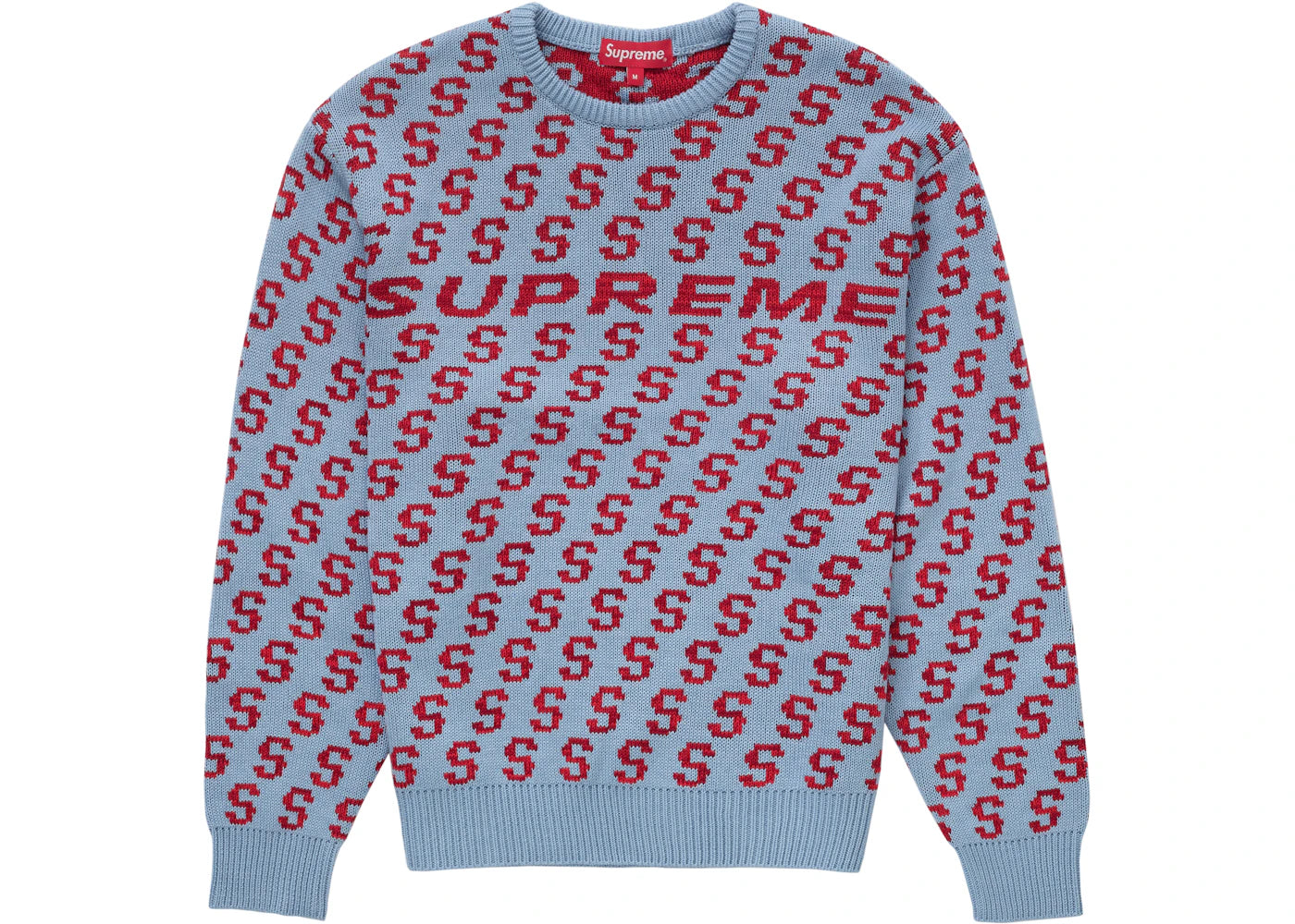 Supreme S Repeat Sweater Light Blue