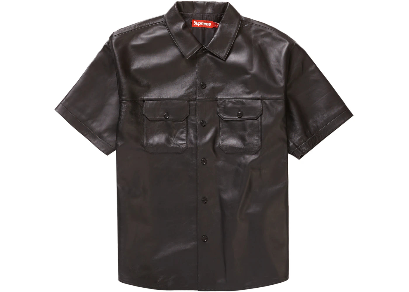 Supreme S/S Leather Work Shirt Black