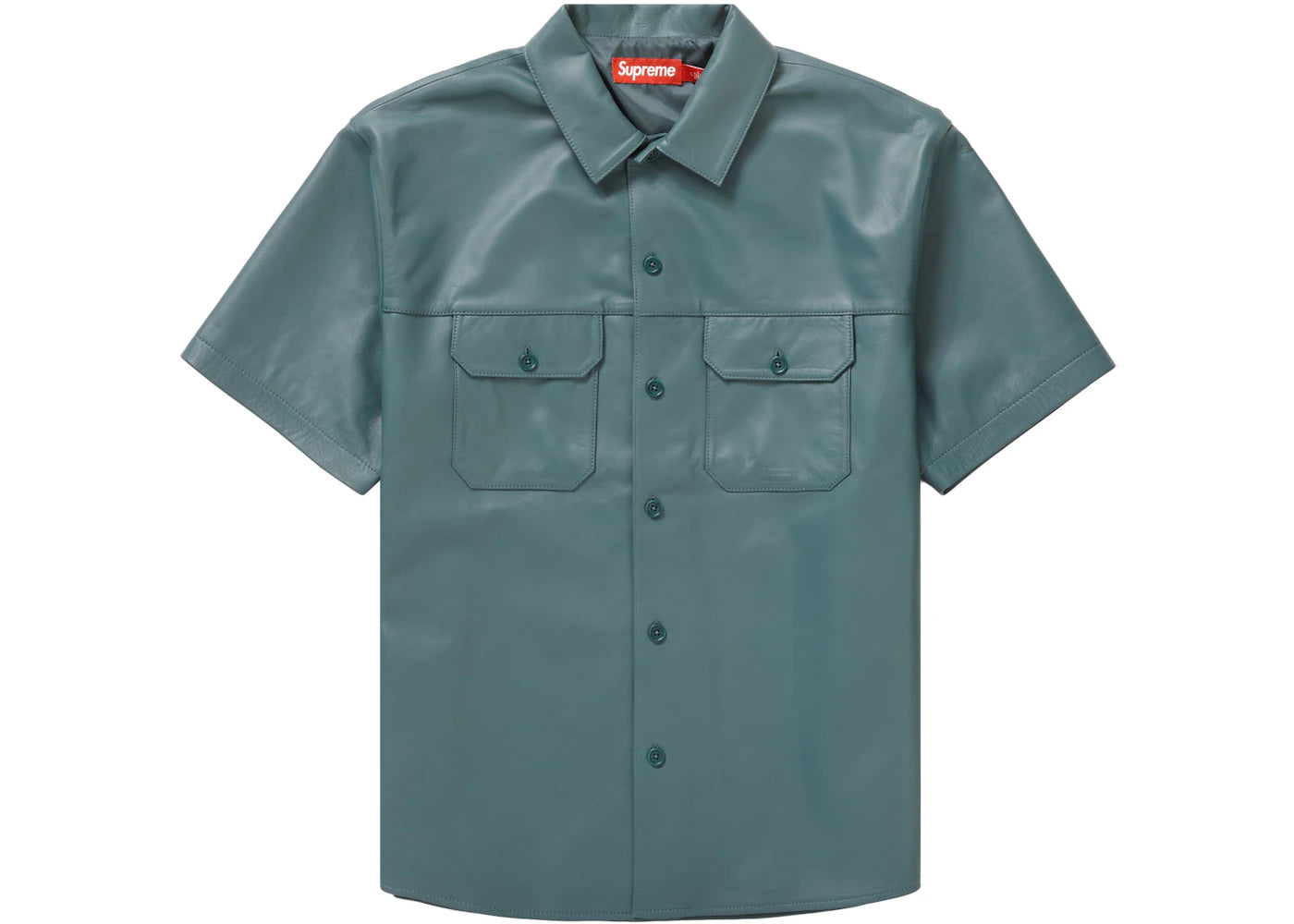 Supreme S/S Leather Work Shirt Dusty Teal