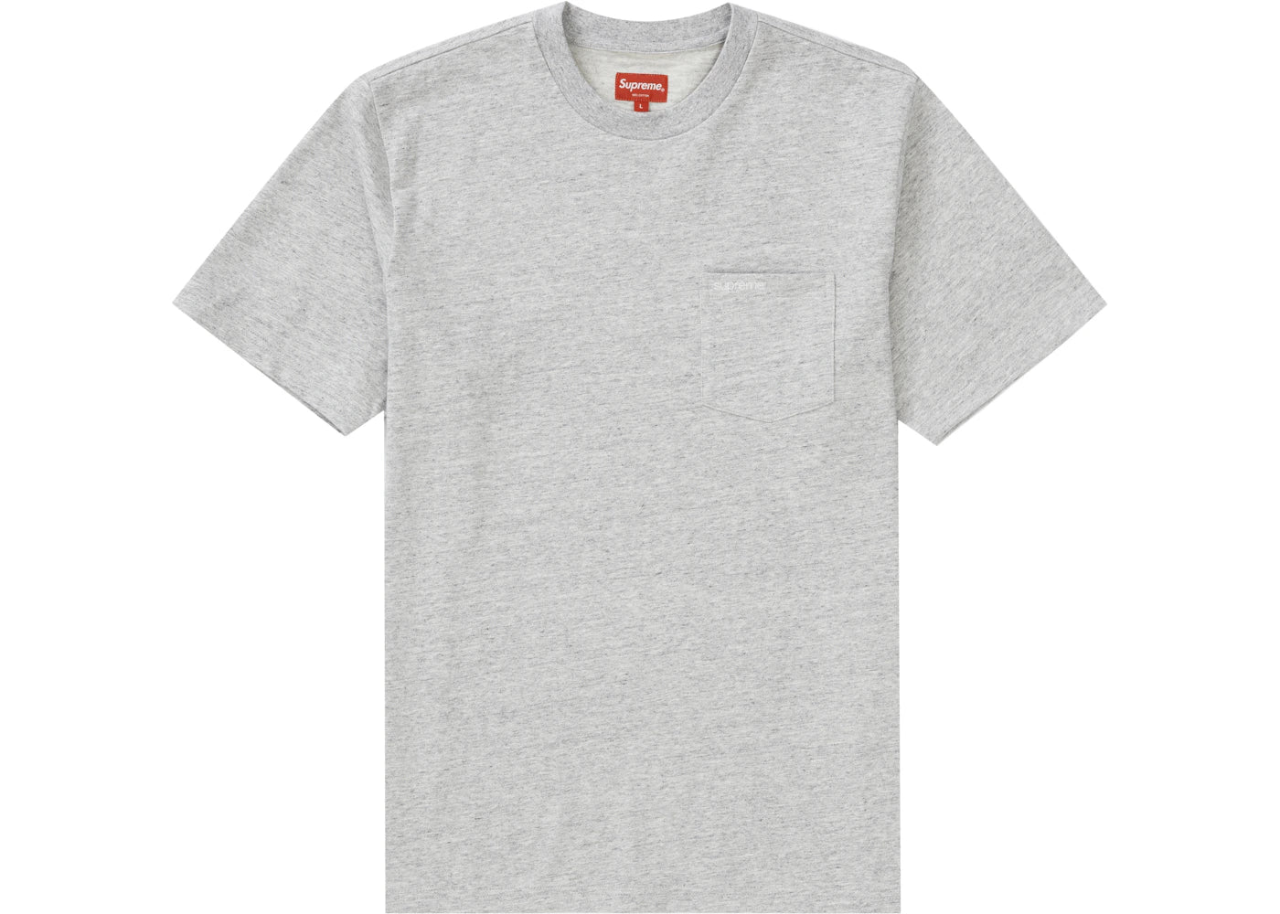 Supreme S/S Pocket Tee (SS21) Heather Grey