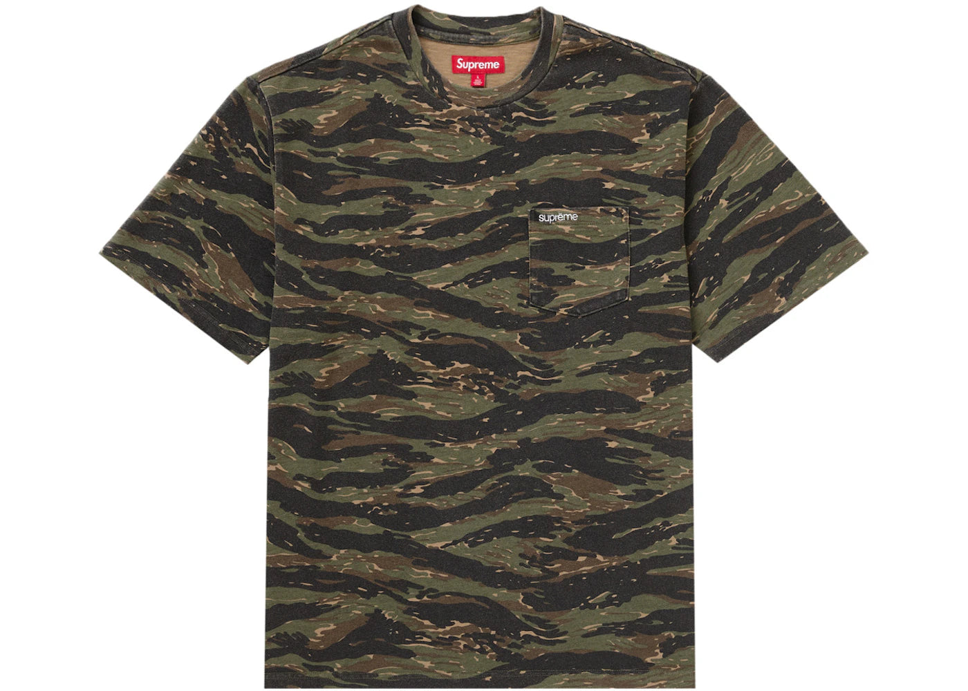 Supreme S/S Pocket Tee (SS24) Tiger Camo