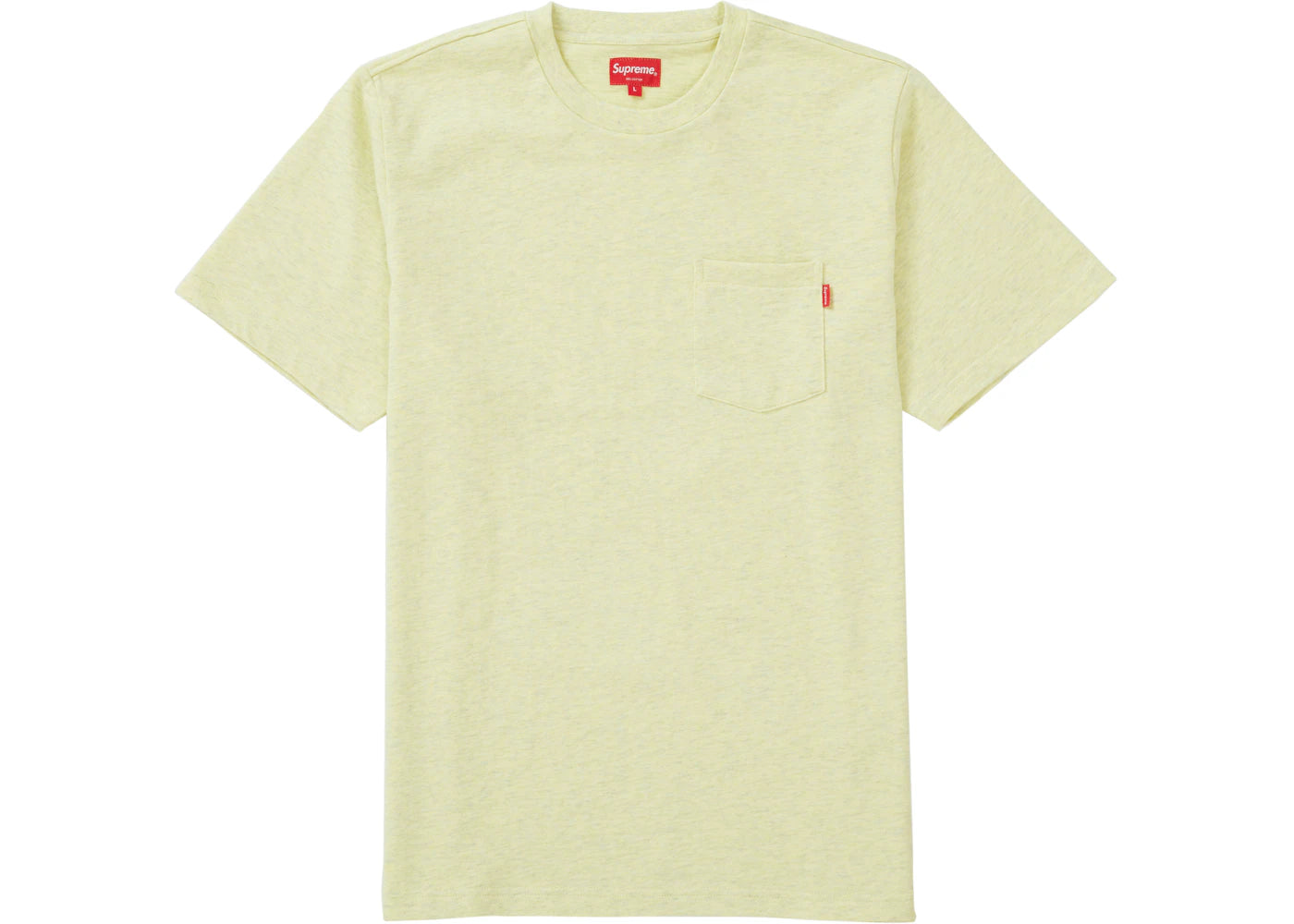 Supreme S/S Pocket Tee Pale Yellow