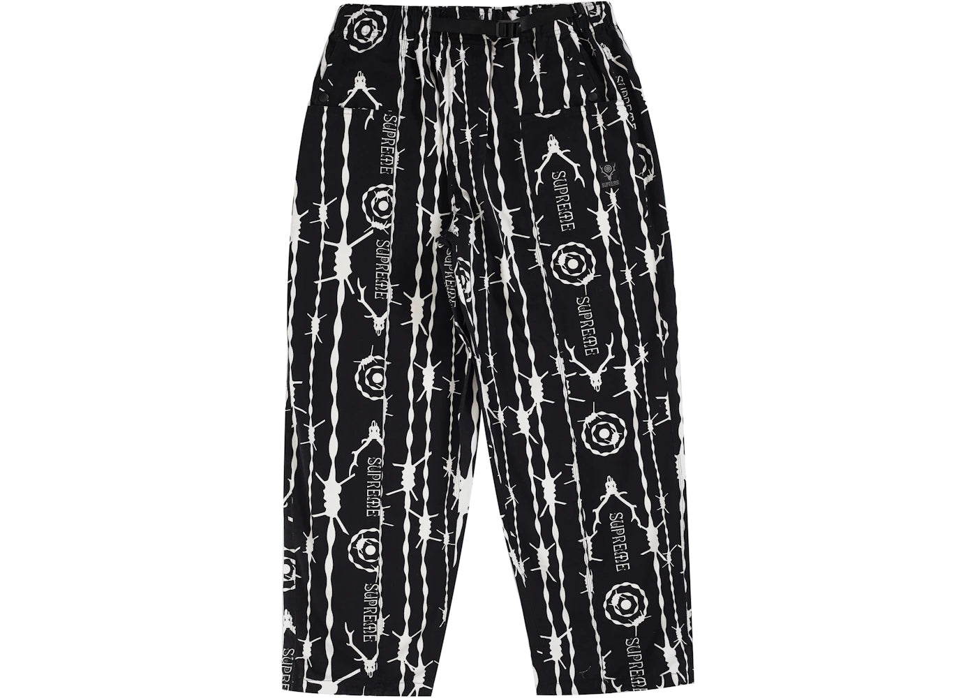 Supreme SOUTH2 WEST8 Belted Pant Black Pattern