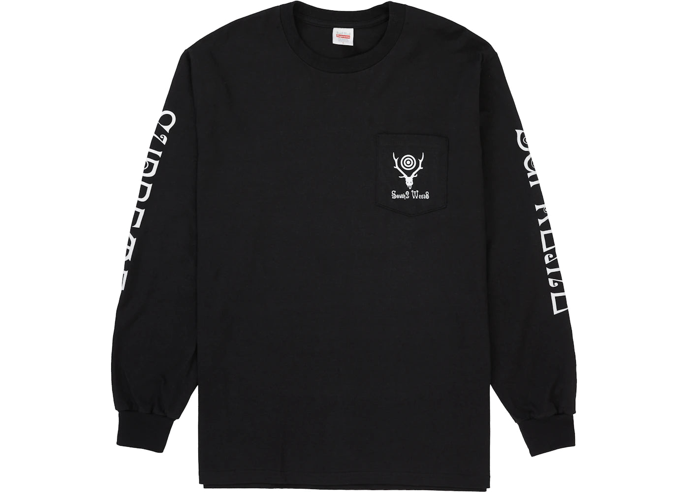 Supreme SOUTH2 WEST8 L/S Pocket Tee Black