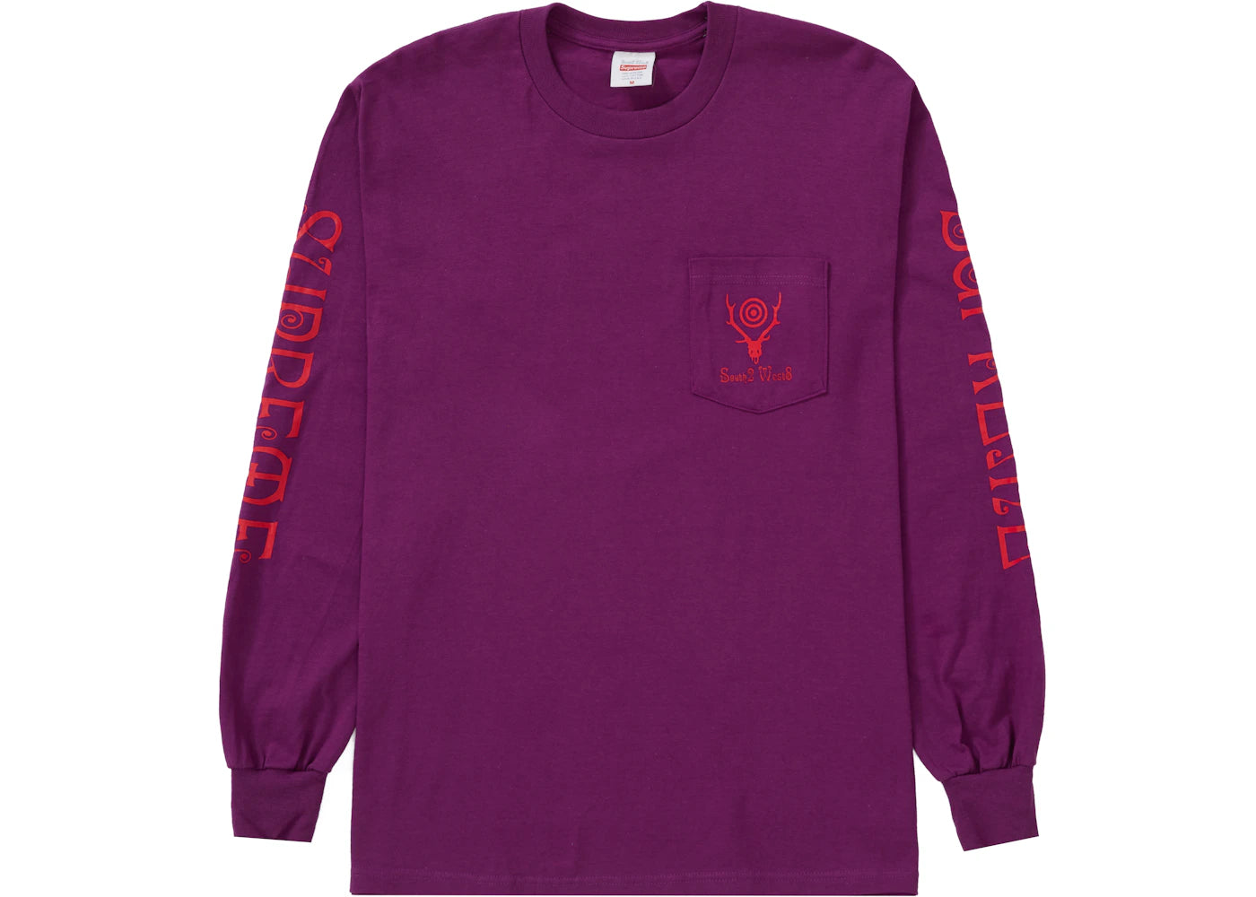 Supreme SOUTH2 WEST8 L/S Pocket Tee Purple