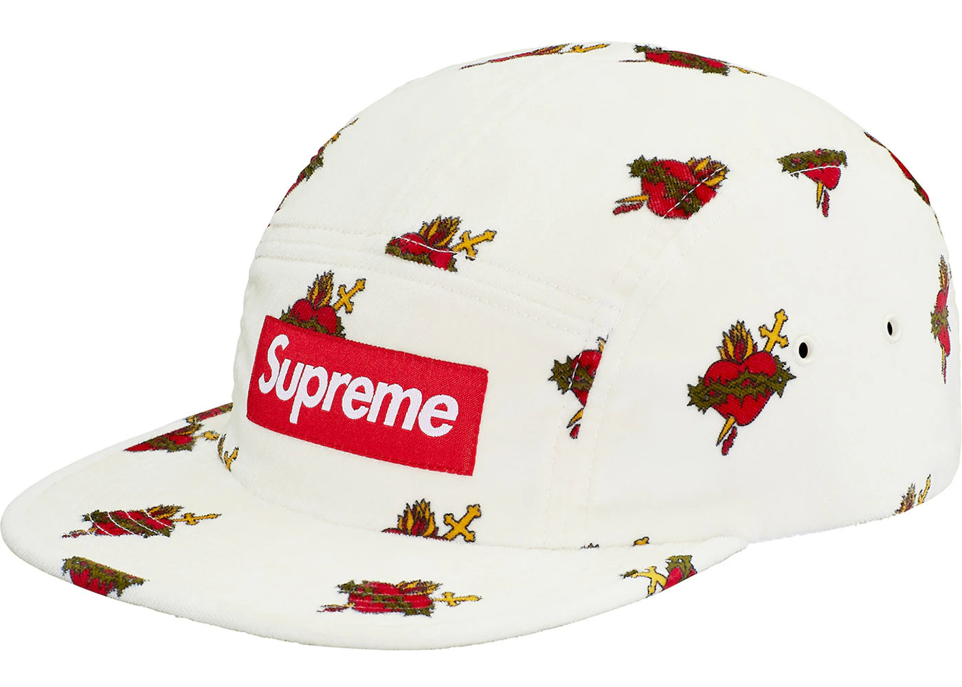 Supreme Sacred Hearts Camp Cap White