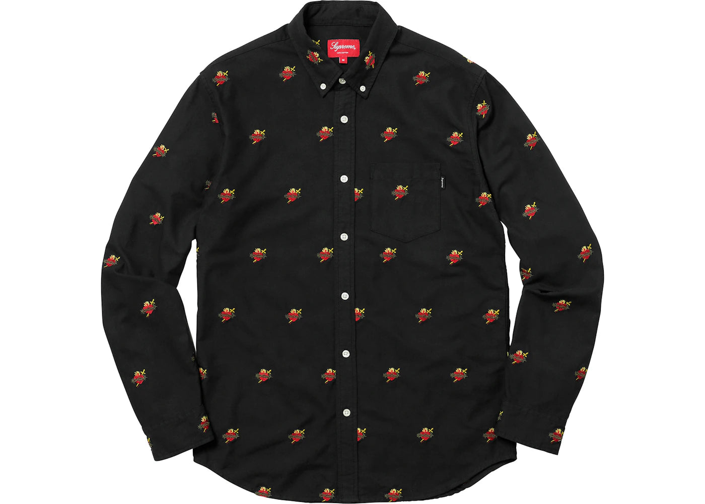 Supreme Sacred Hearts Oxford Shirt Black