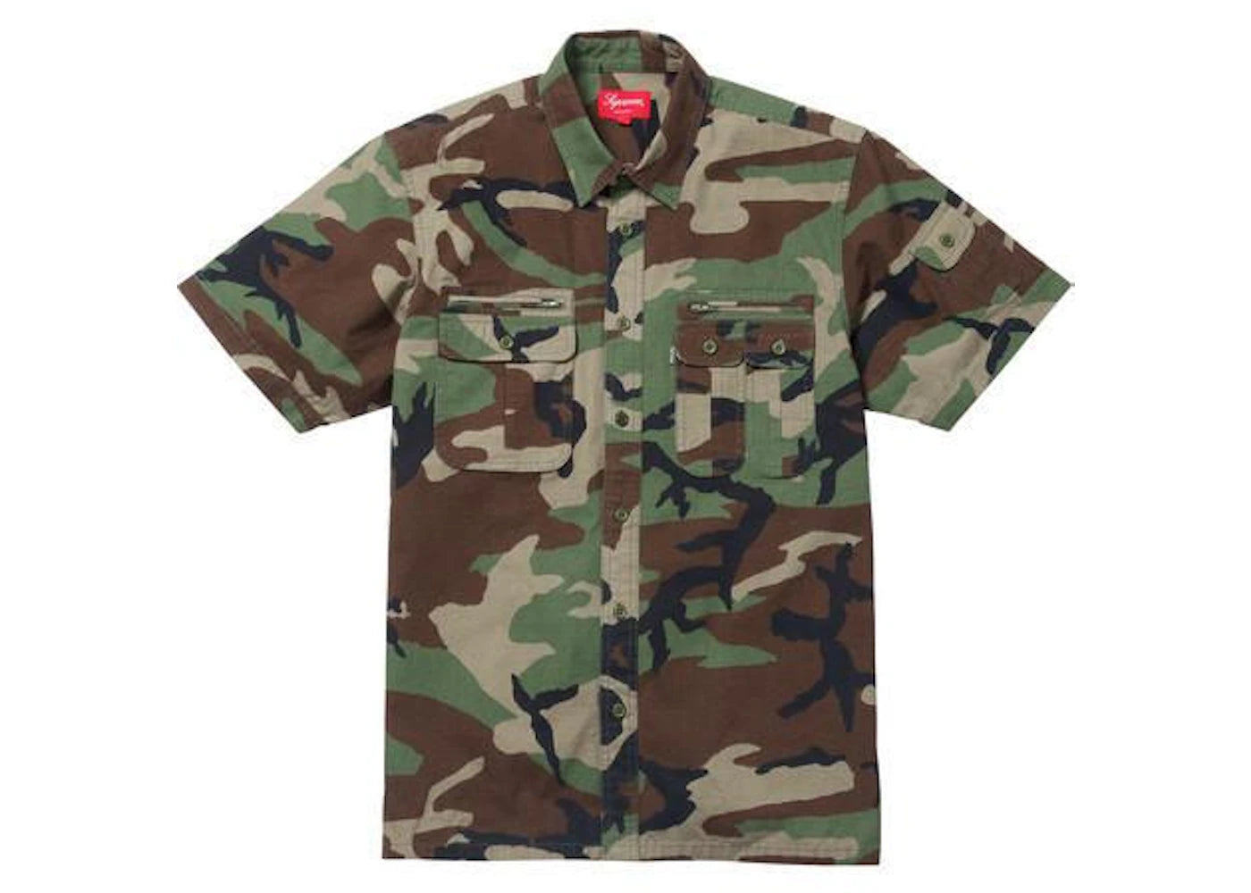 Supreme Safari Shirt Top Woodland Camo