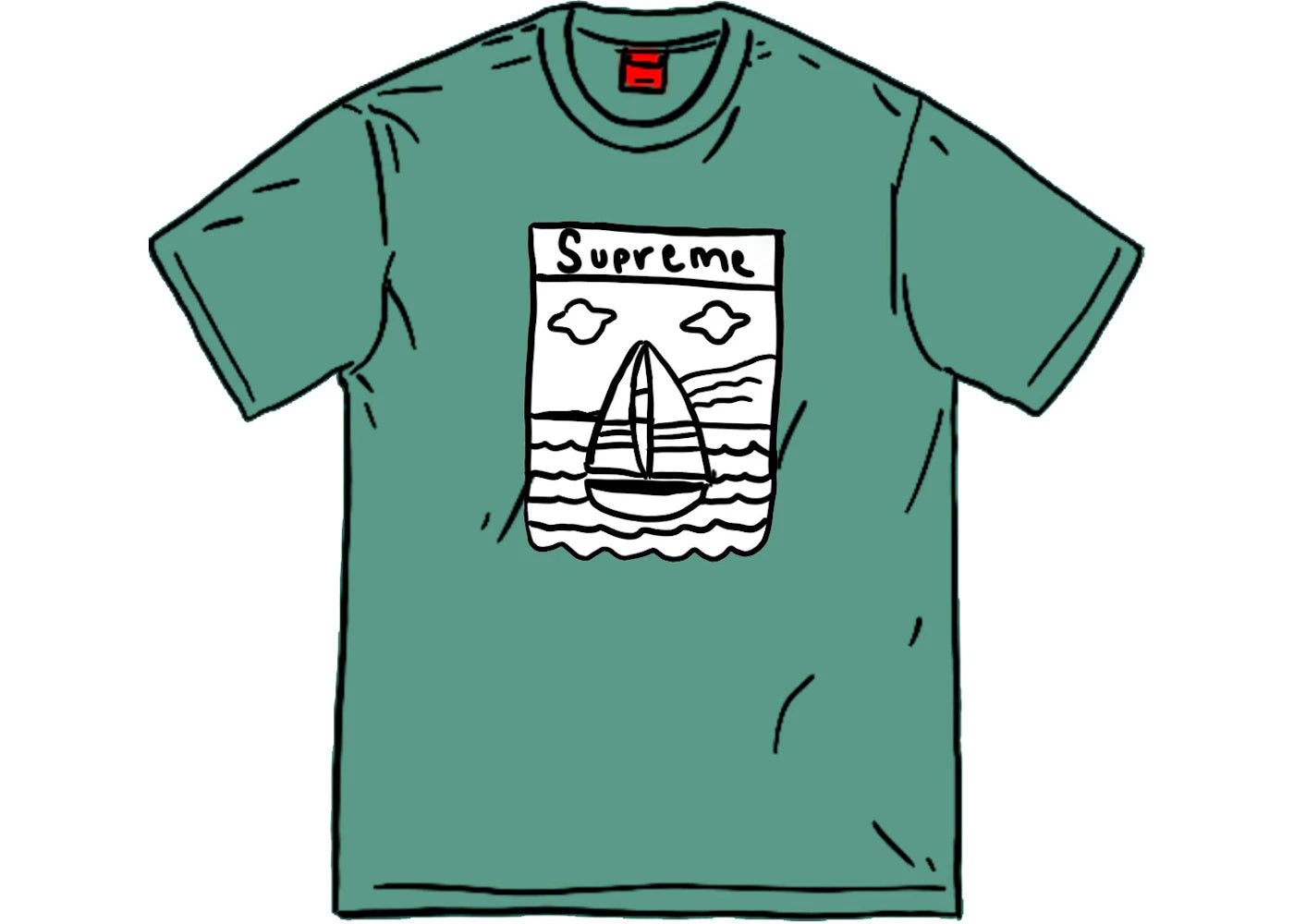 Supreme Sailboat Tee Dusty Teal