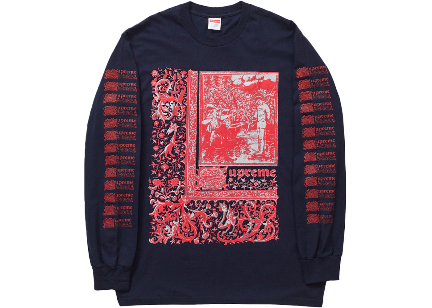 Supreme Saint Sebastian L/S Tee Navy