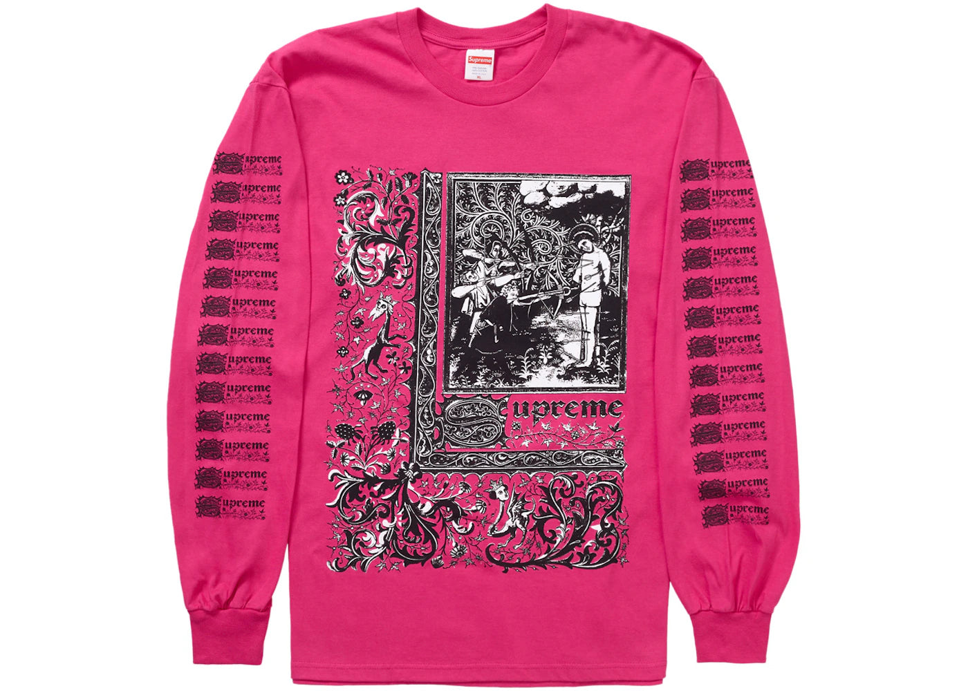 Supreme Saint Sebastian L/S Tee Pink