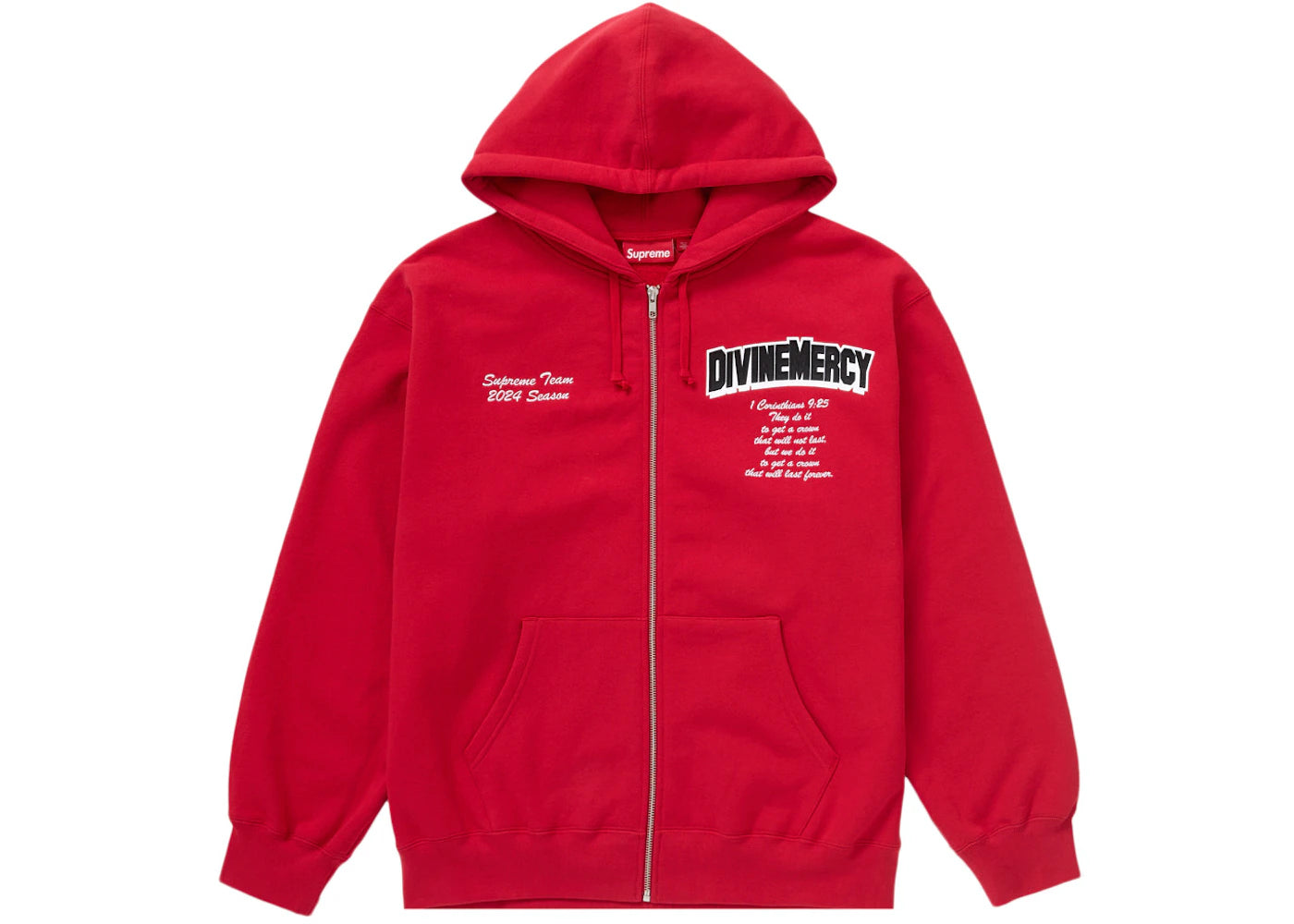 Supreme Salvation Zip Up Hooded Sweatshirt Red