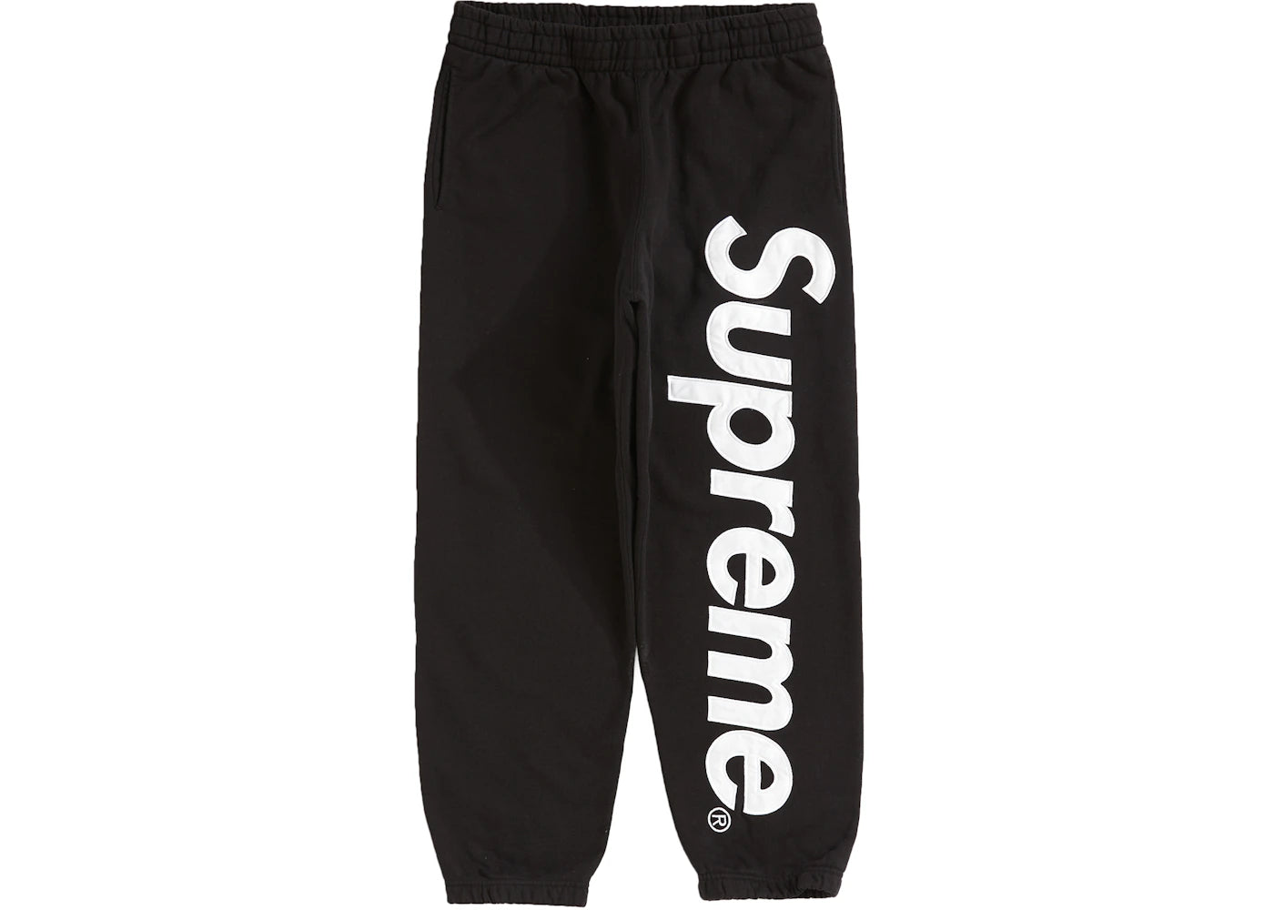 Supreme Satin Appliqué Sweatpant Black