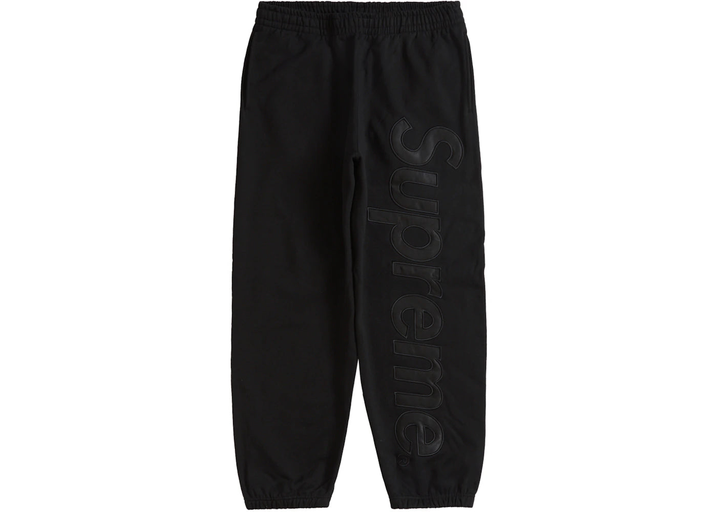 Supreme Satin Appliqué Sweatpant (FW23) Black