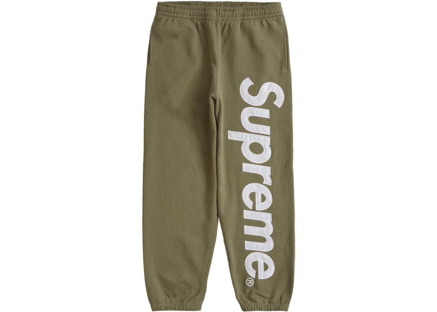 Supreme Satin Appliqué Sweatpant (FW23) Light Olive
