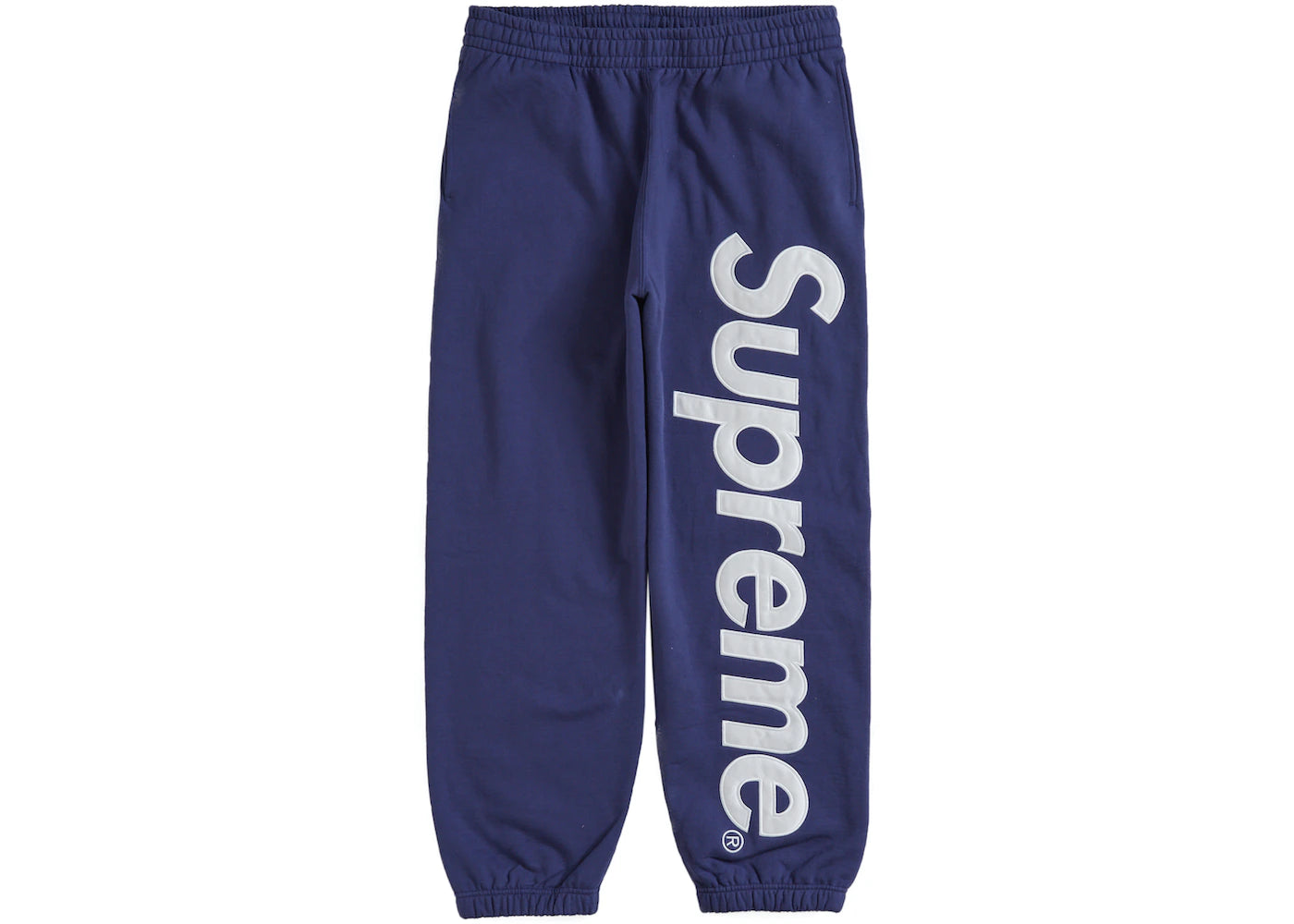 Supreme Satin Appliqué Sweatpant (FW23) Washed Navy