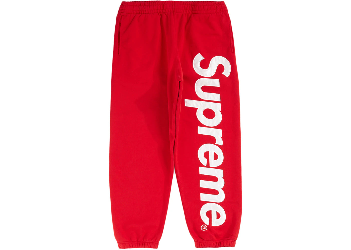 Supreme Satin Appliqué Sweatpant Red