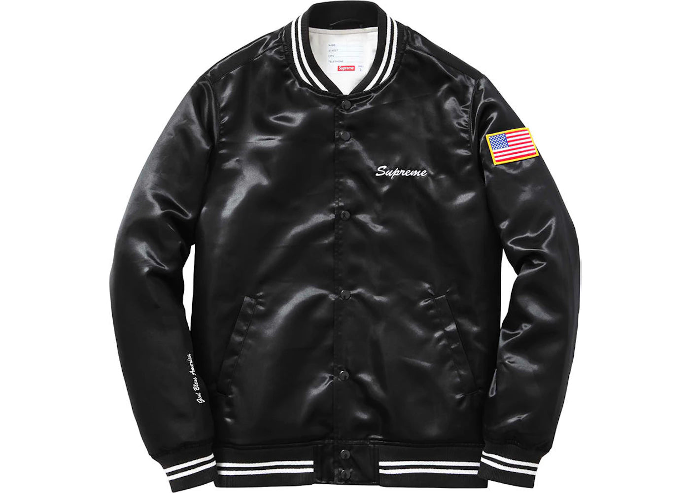 Supreme Satin Club Jacket Black