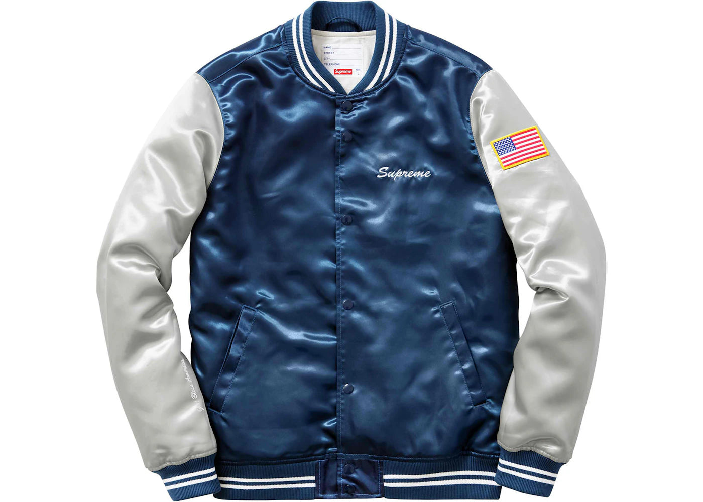 Supreme Satin Club Jacket Blue