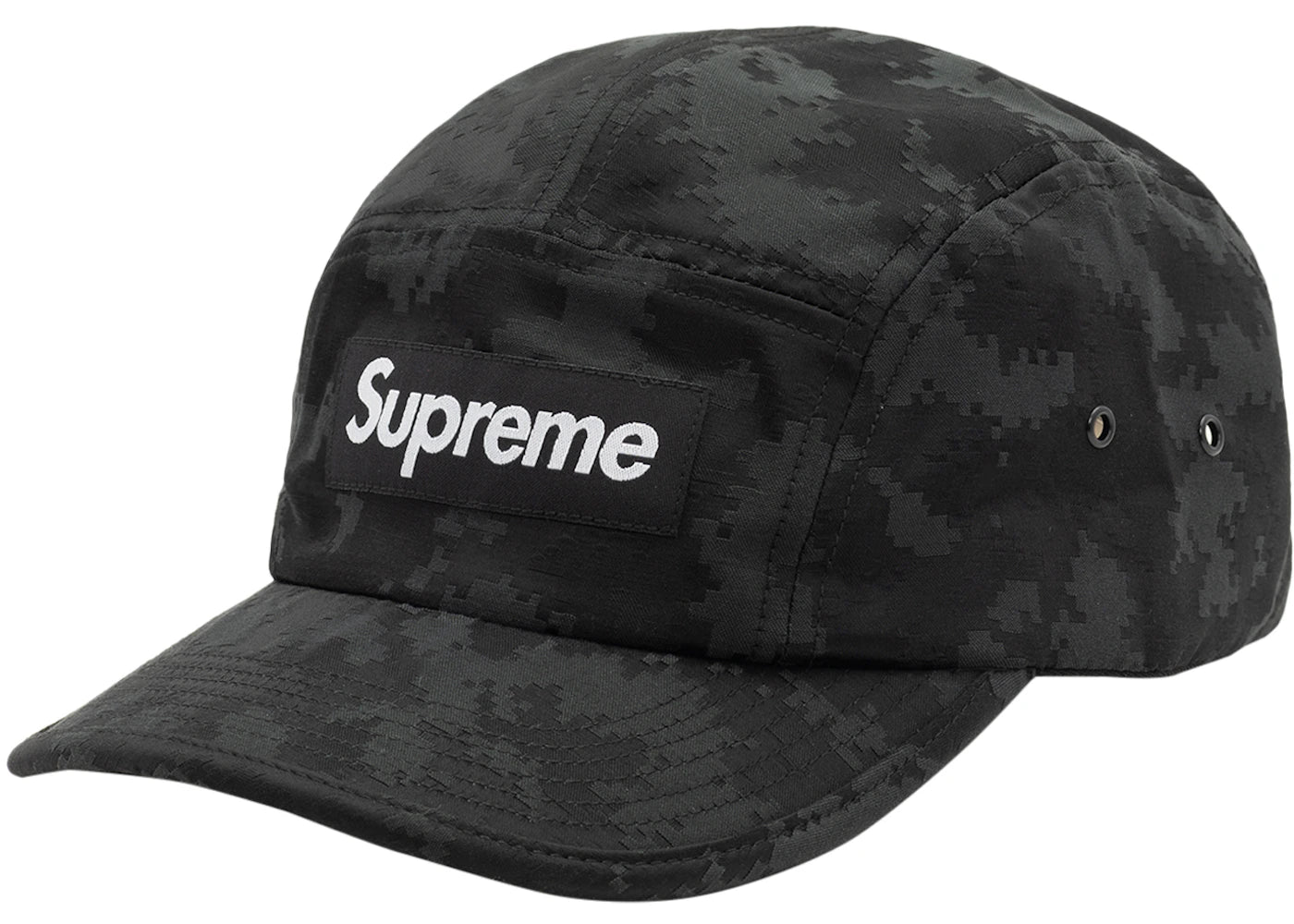 Supreme Satin Digi Camo Camp Cap Black