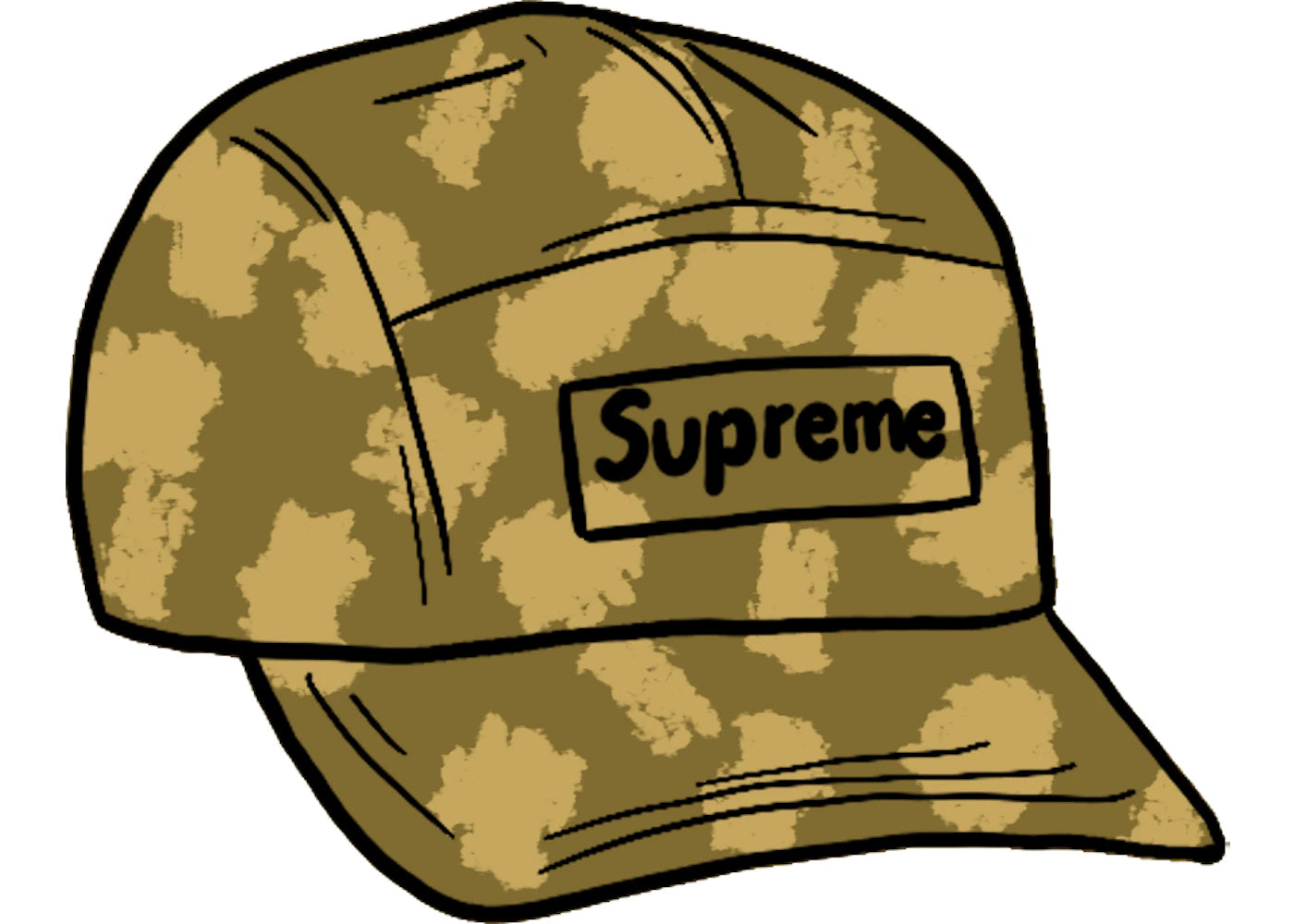 Supreme Satin Digi Camo Camp Cap Olive