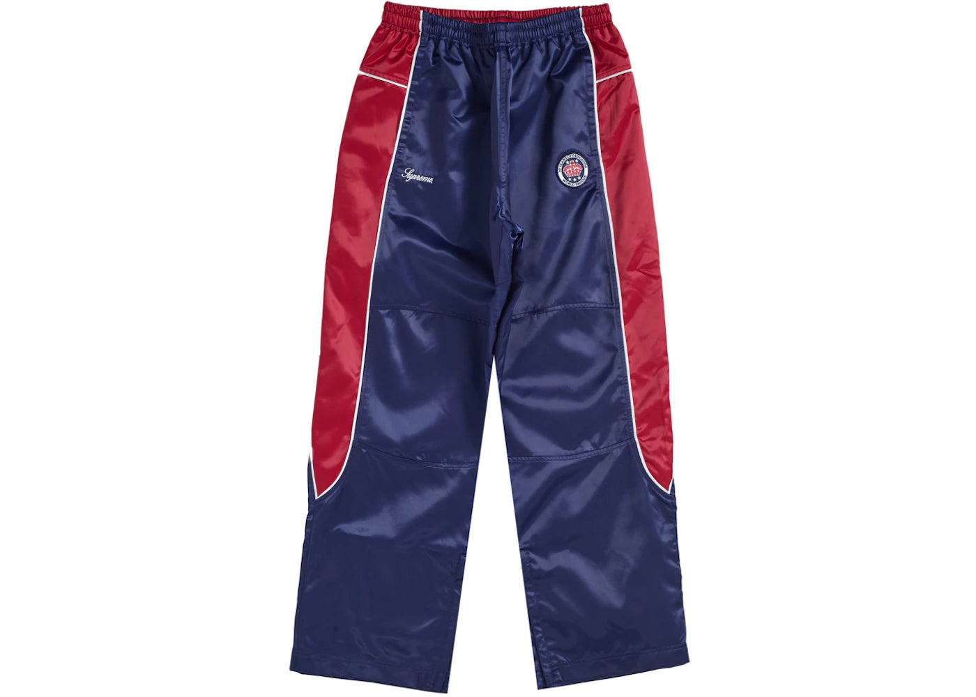 Supreme Satin Track Pant Navy
