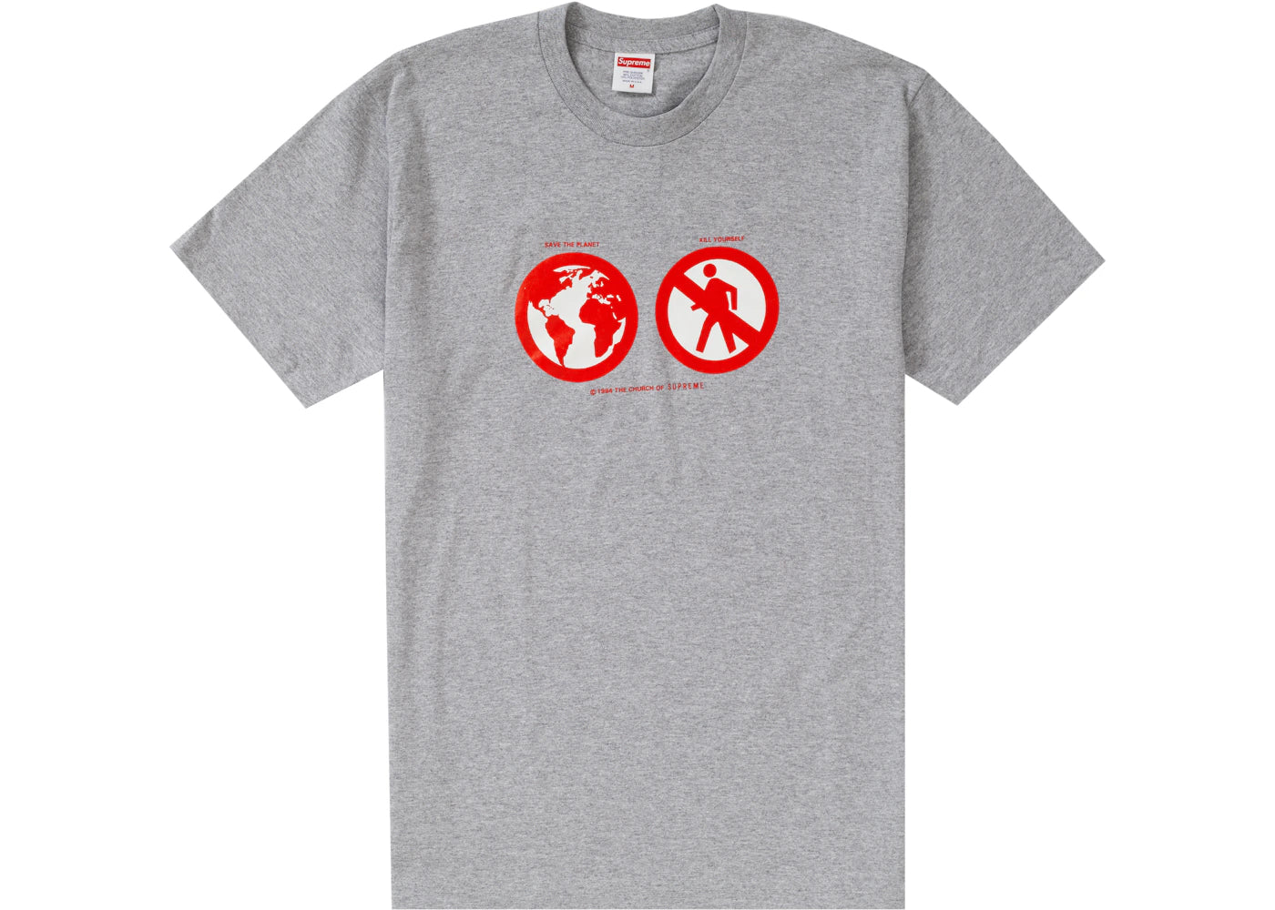 Supreme Save The Planet Tee Heather Grey