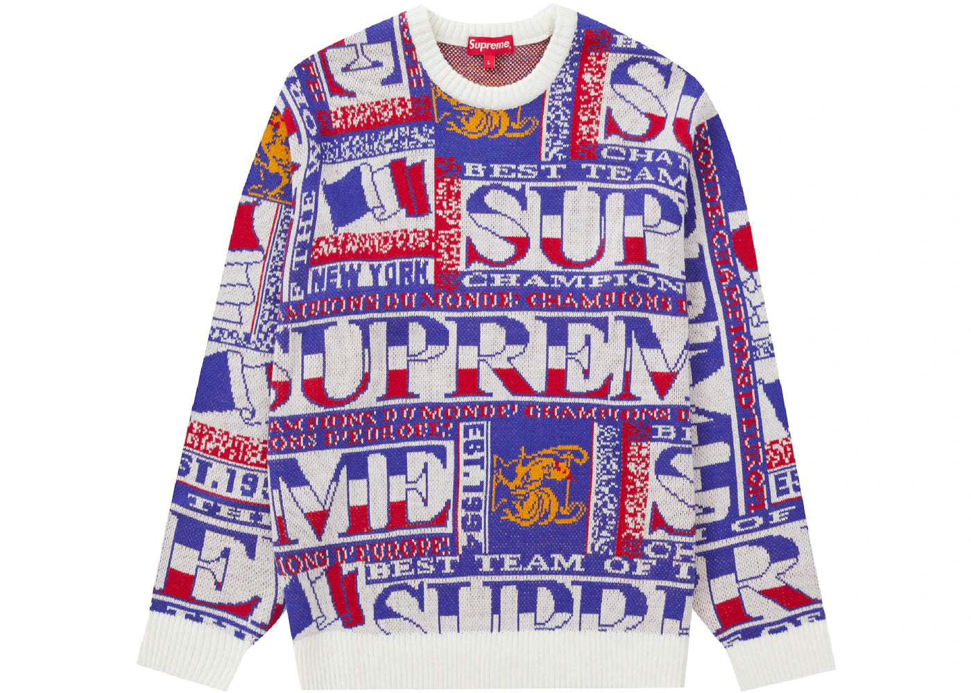 Supreme Scarf Sweater White