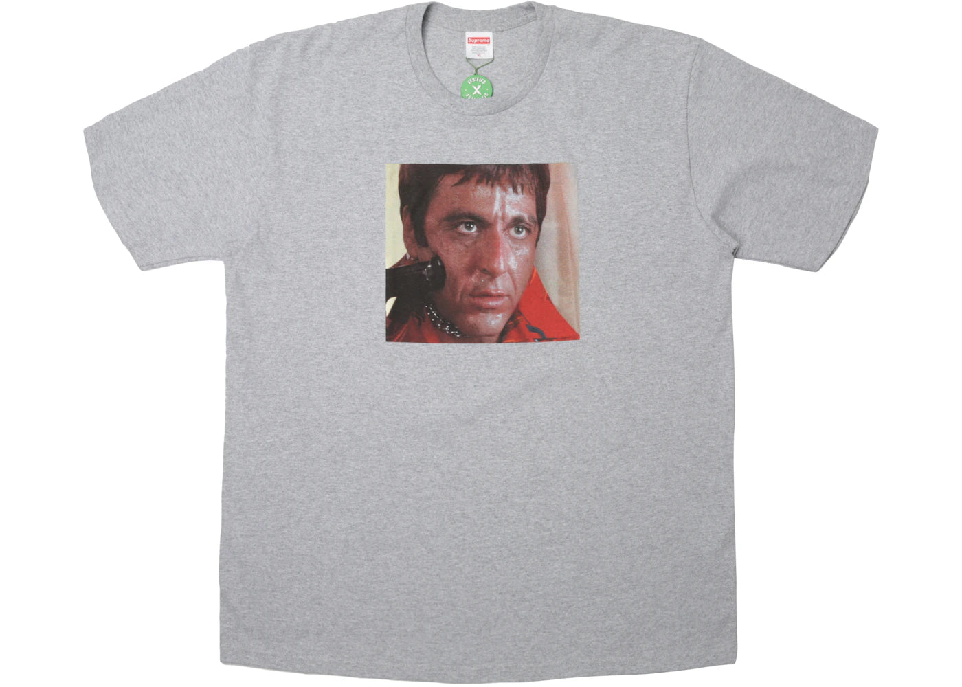 Supreme Scarface Shower Tee Heather Grey