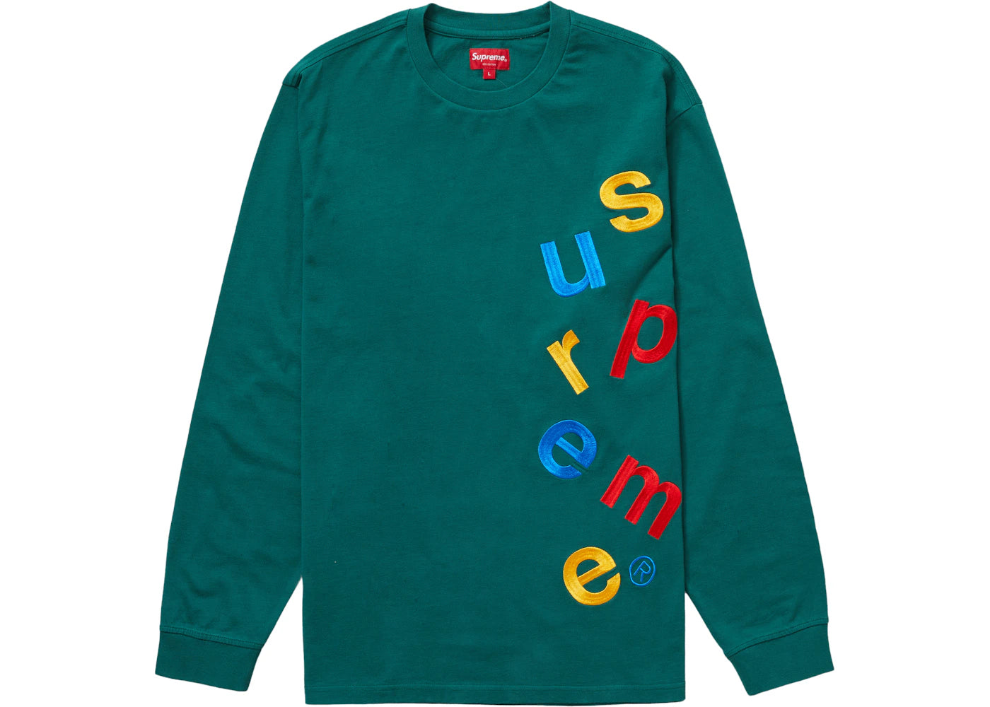 Supreme Scatter Logo L/S Top Dark Green