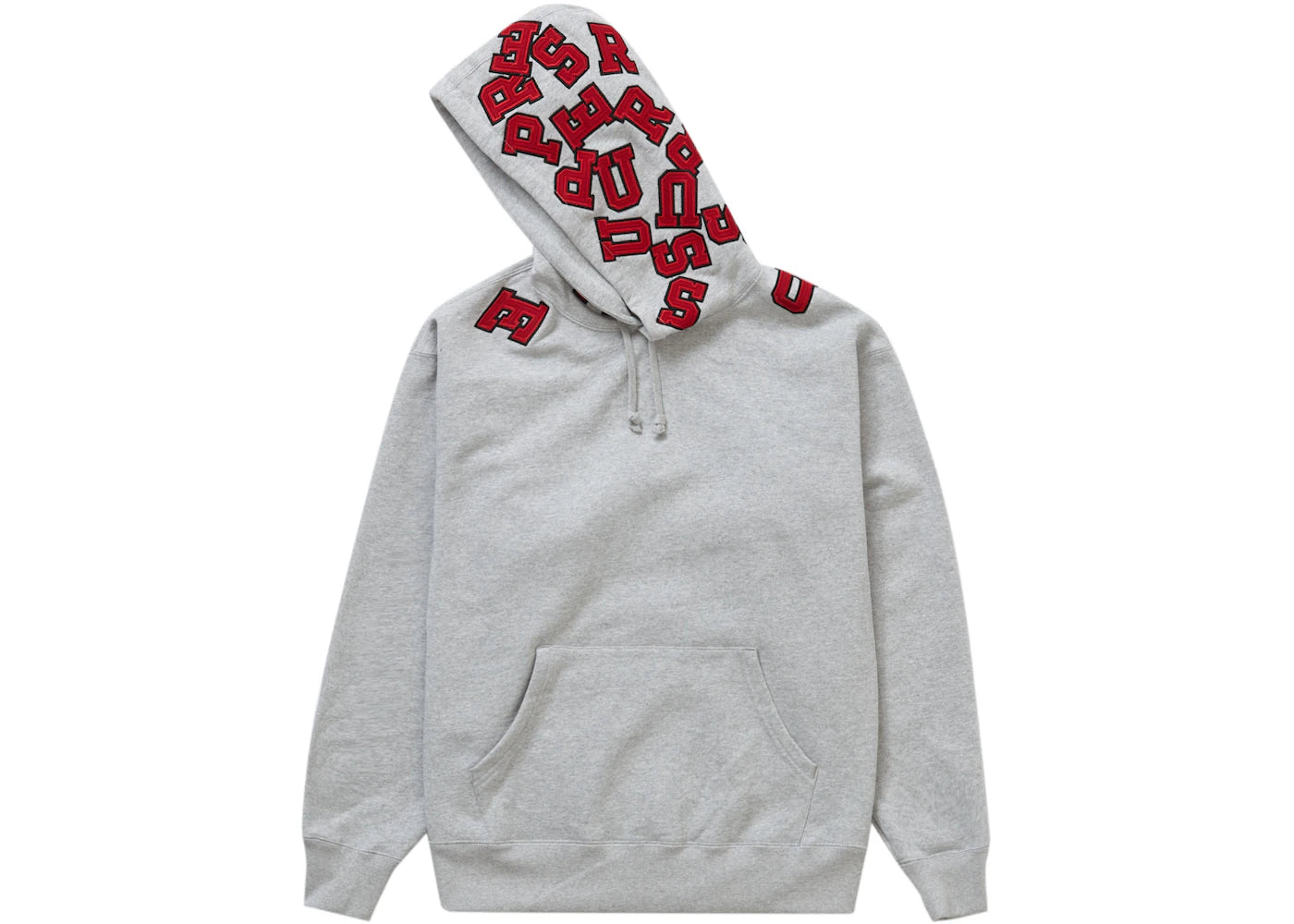 Supreme Scattered Appliqué Hooded Sweatshirt Heather Grey