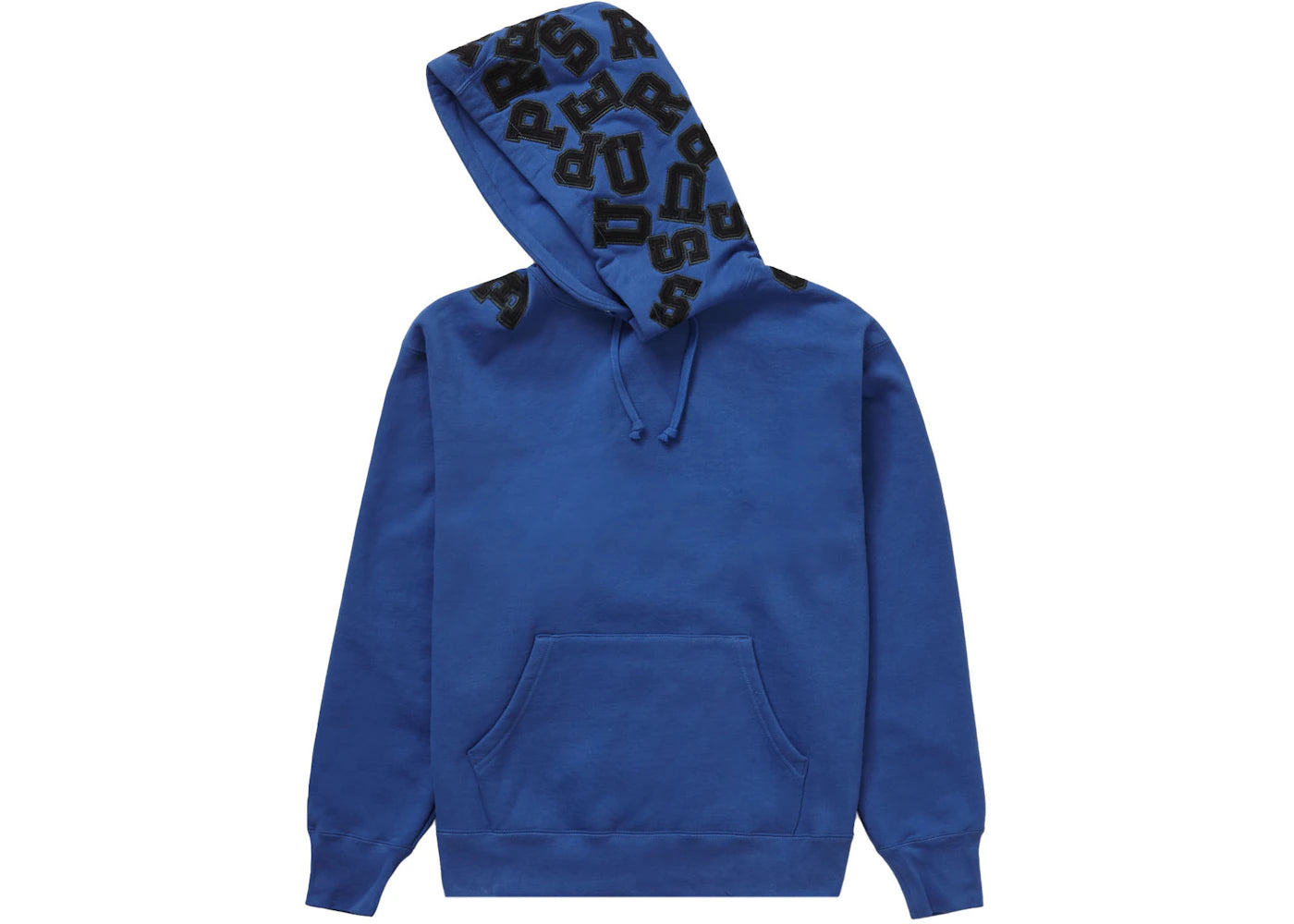 Supreme Scattered Appliqué Hooded Sweatshirt Washed Royal