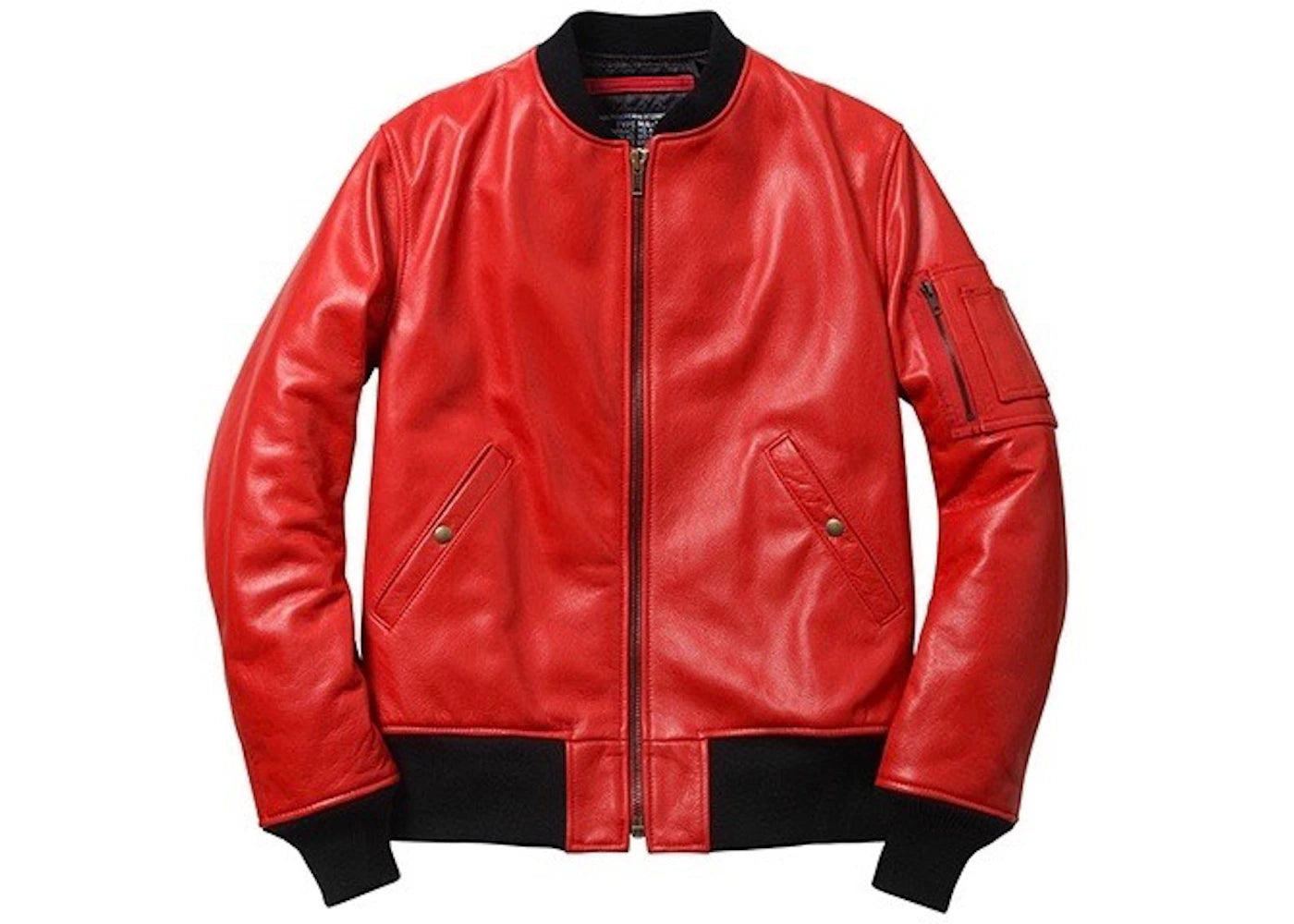 Supreme Schott NYC Leather MA 1 Jacket Red