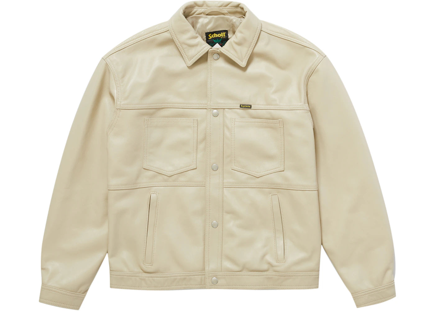 Supreme Schott Leather Work Jacket Tan