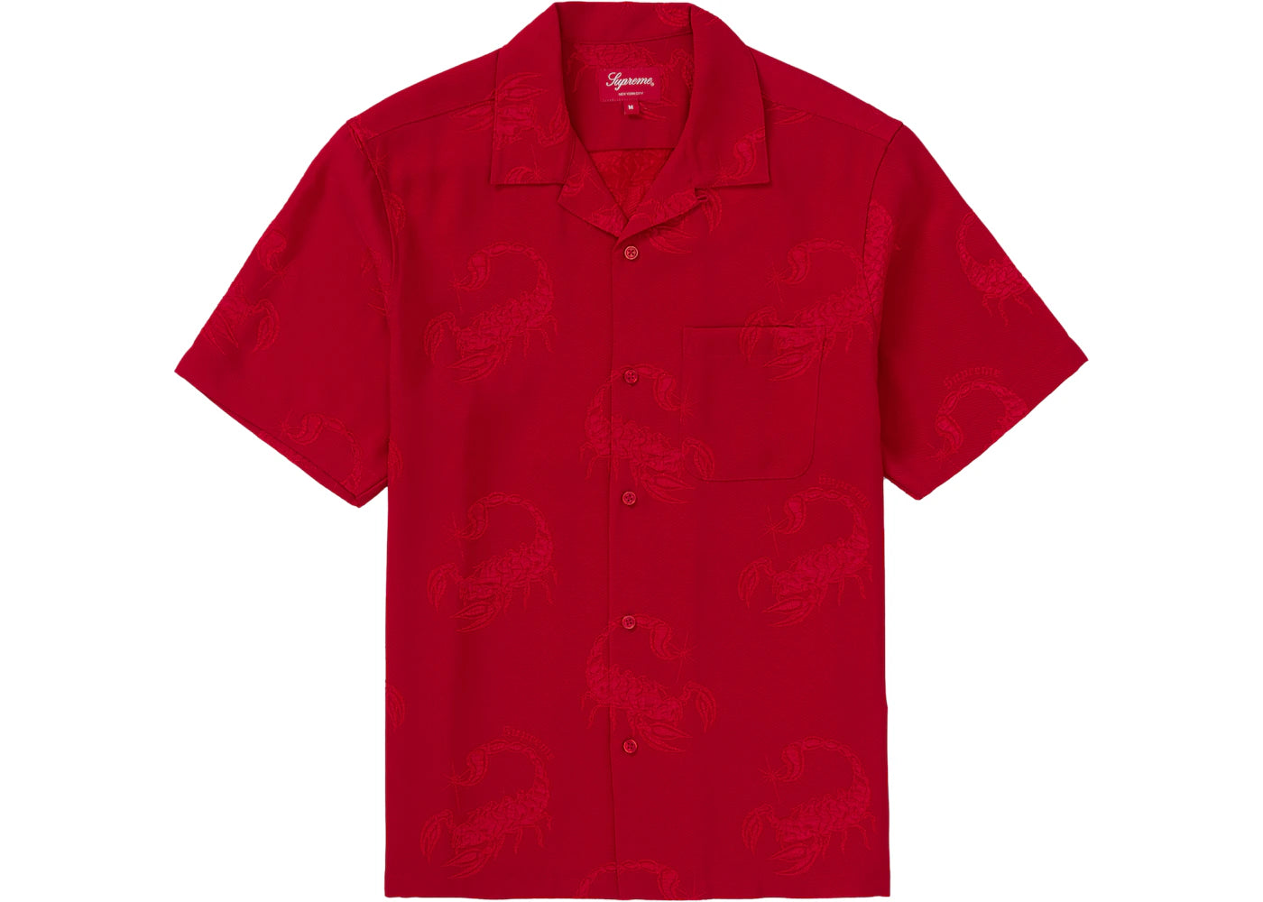 Supreme Scorpion Jacquard S/S Shirt Red