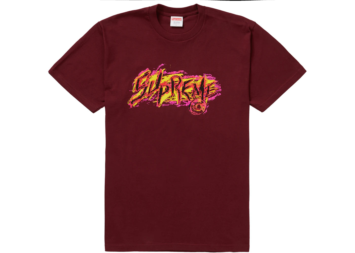 Supreme Scratch Tee Burgundy