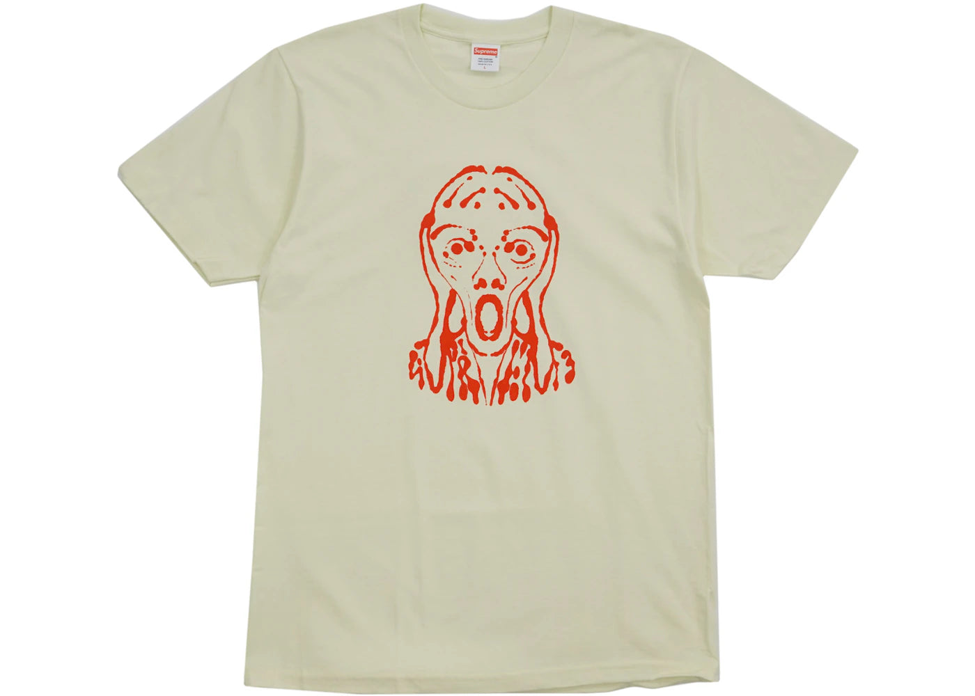 Supreme Scream Tee Pale Yellow