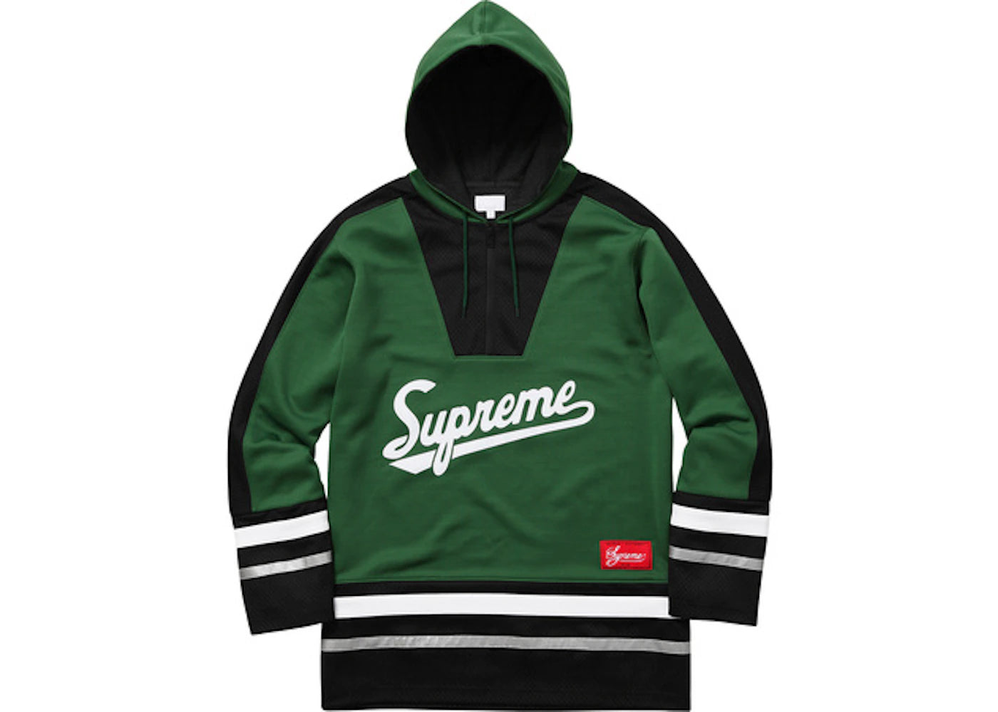 Supreme Script Hooded Hockey Top Green