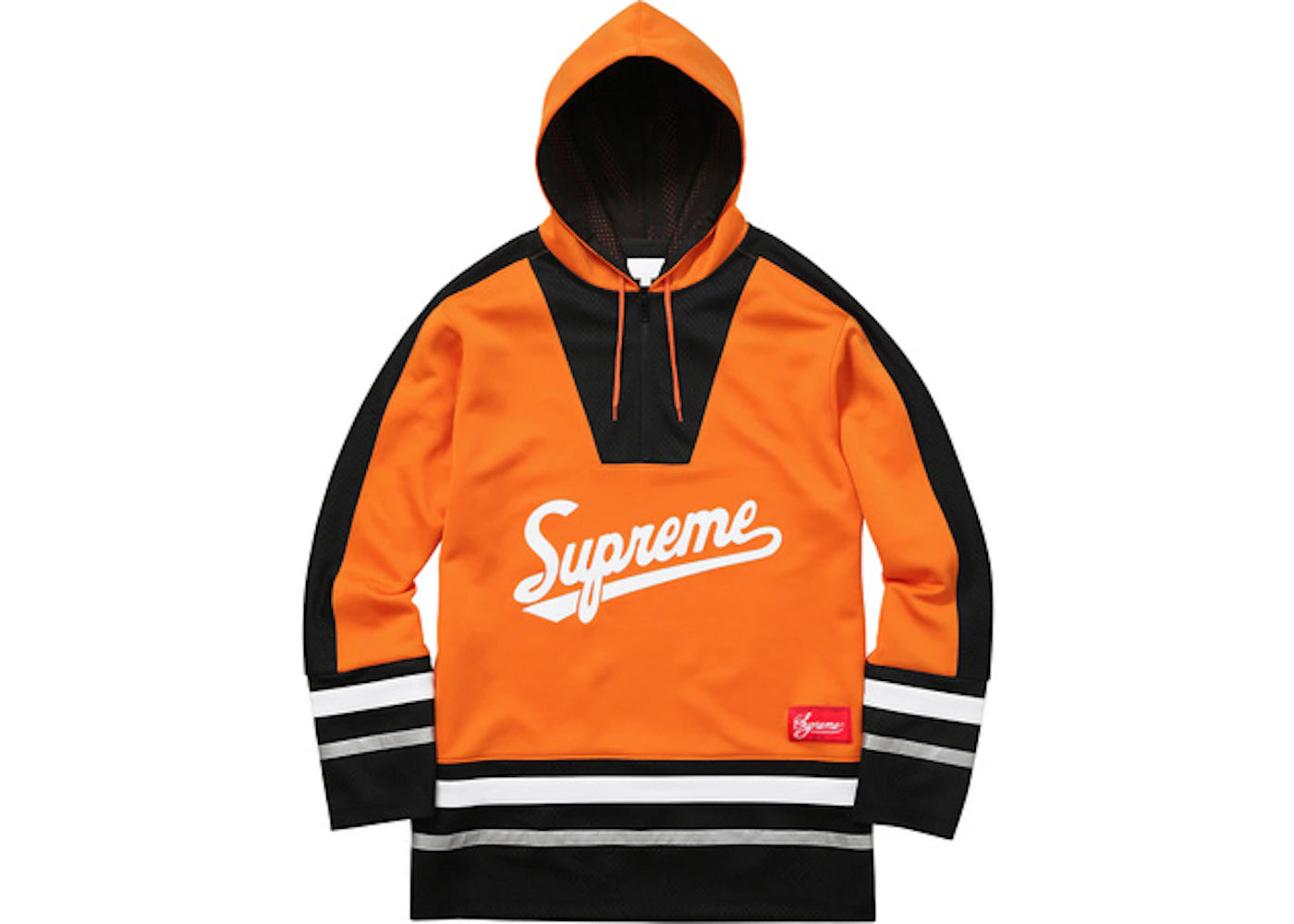 Supreme Script Hooded Hockey Top Orange