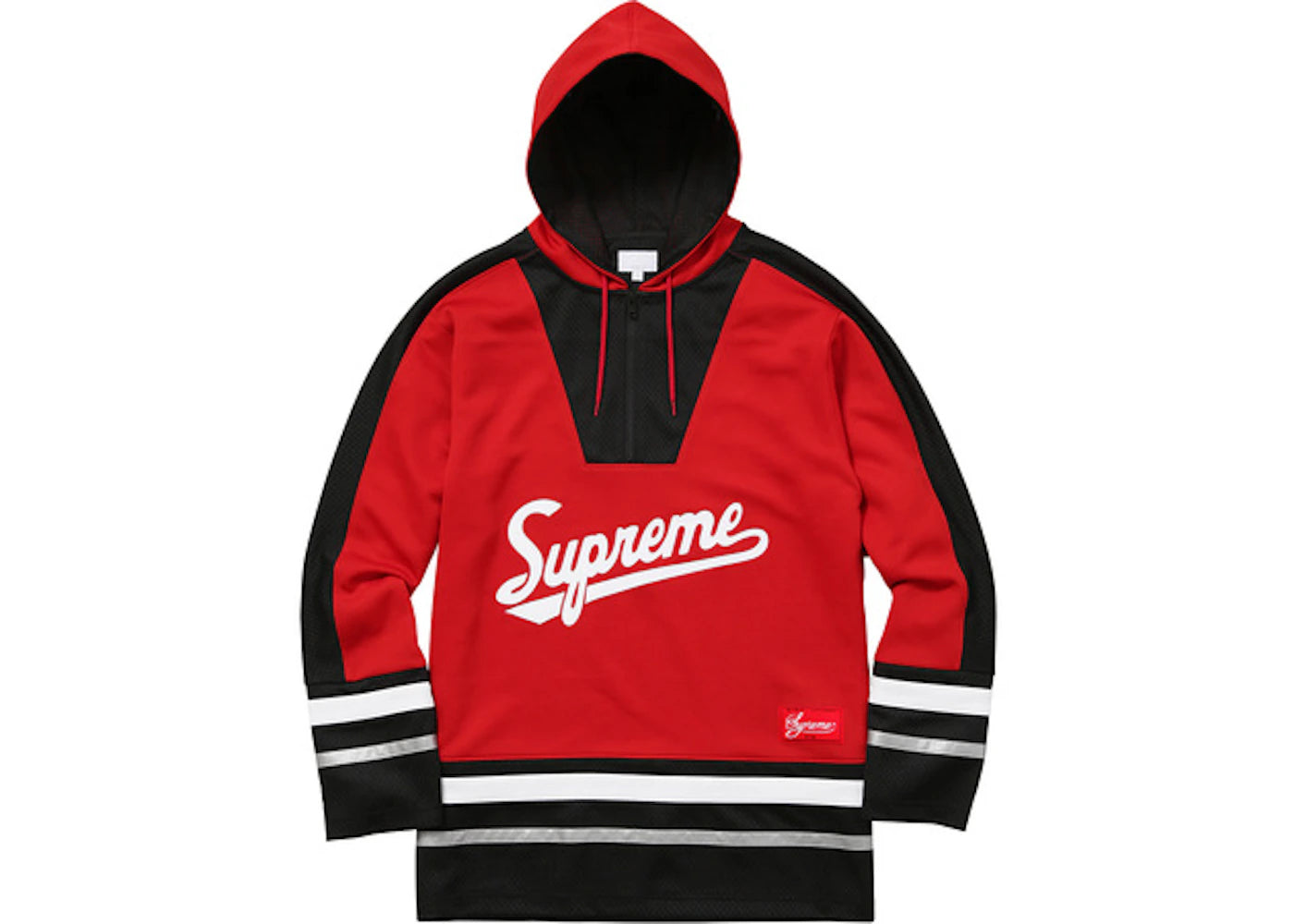 Supreme Script Hooded Hockey Top Red