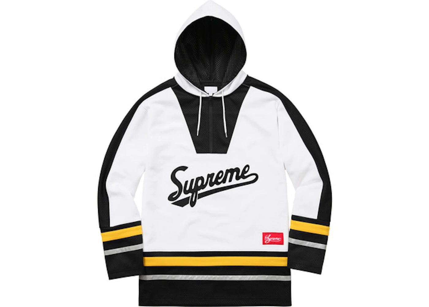 Supreme Script Hooded Hockey Top White