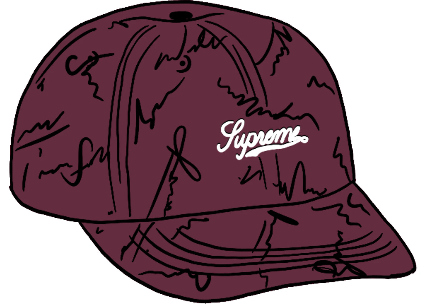 Supreme Script Logos 6-Panel Purple