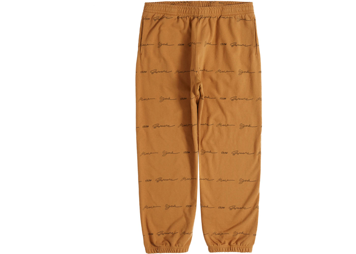 Supreme Script Stripe Sweatpant Dark Mustard