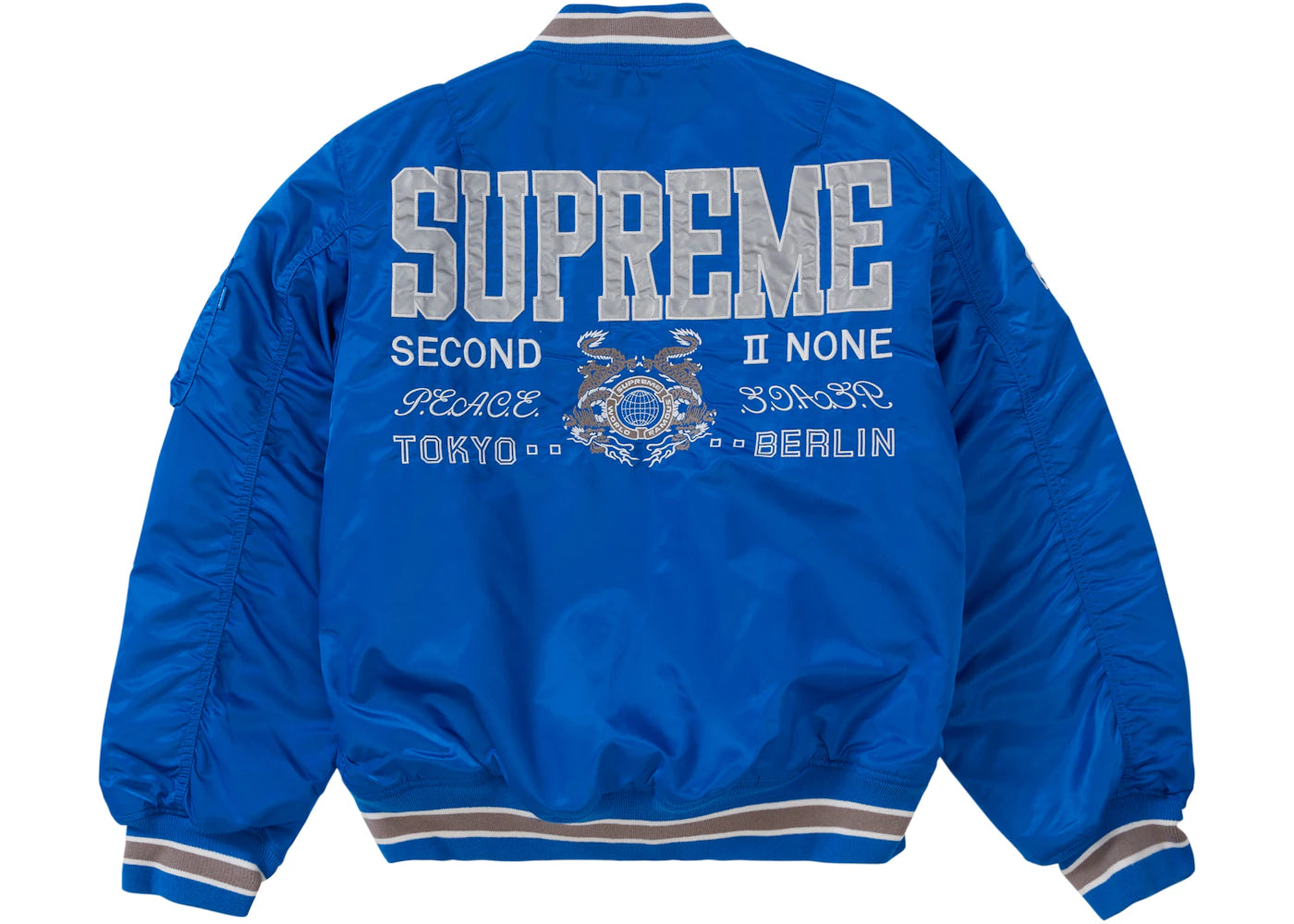 Supreme Second To None MA-1 Jacket Blue