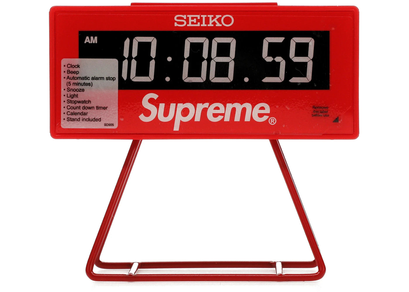 Supreme Seiko Marathon Clock Red