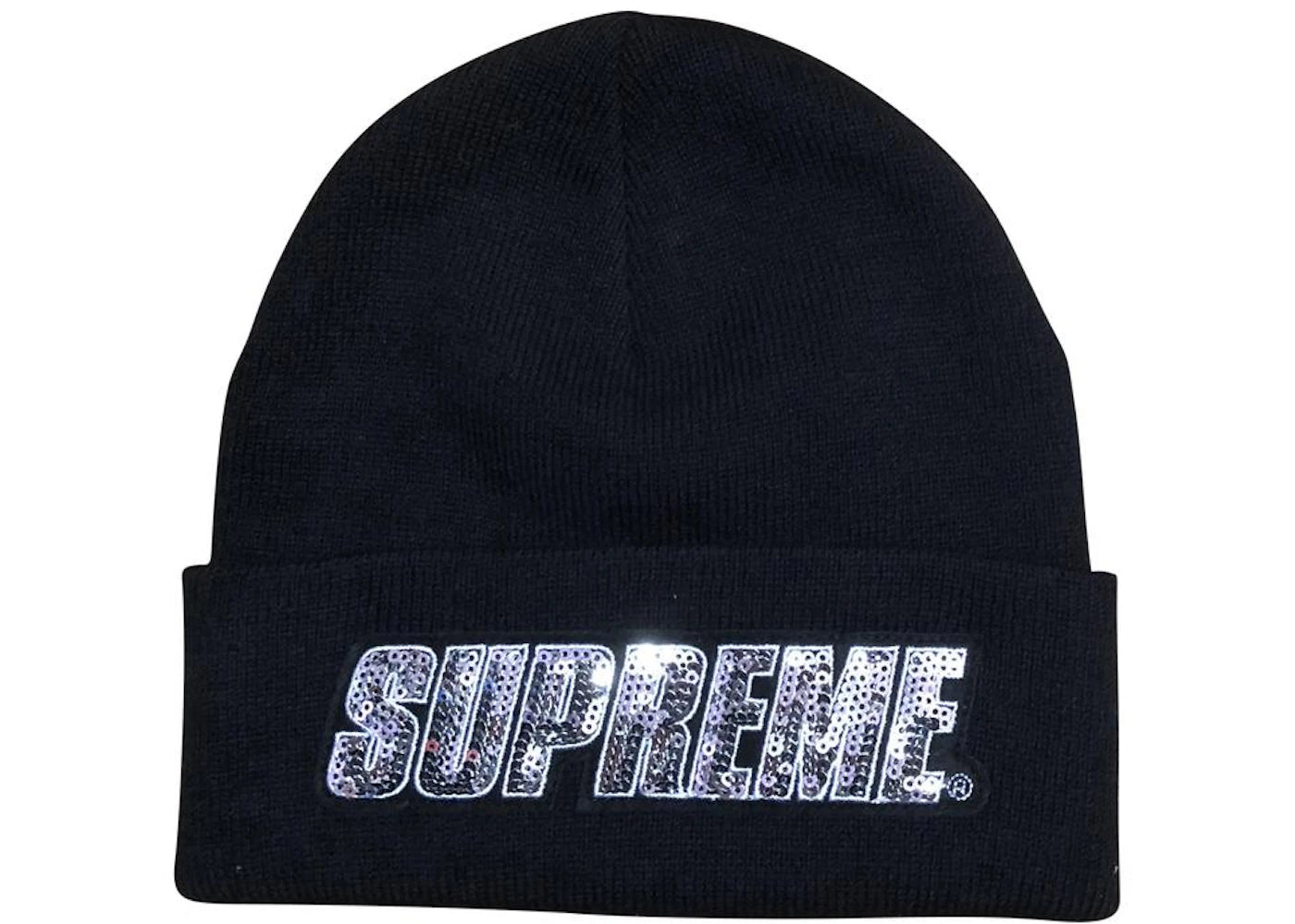 Supreme Sequin Beanie Black