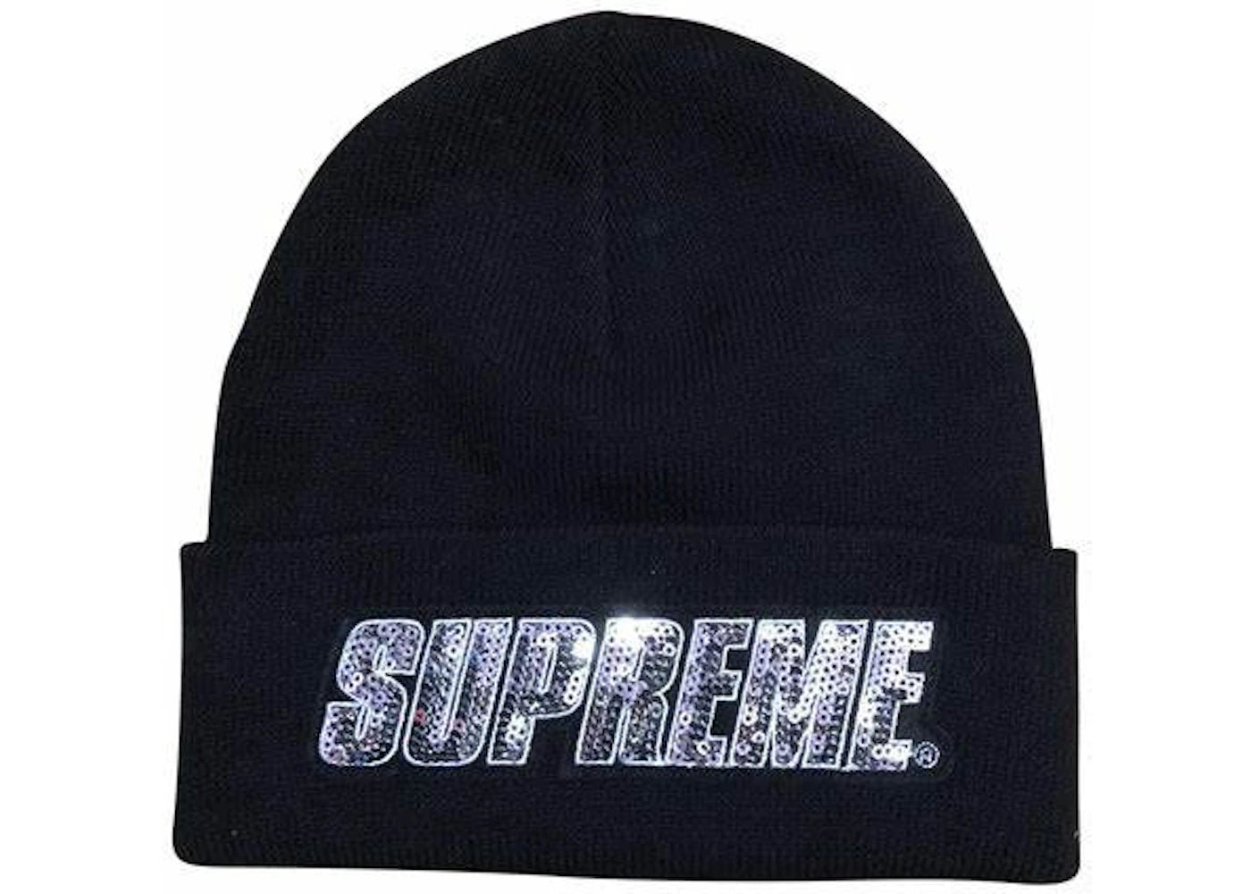 Supreme Sequin Beanie Navy