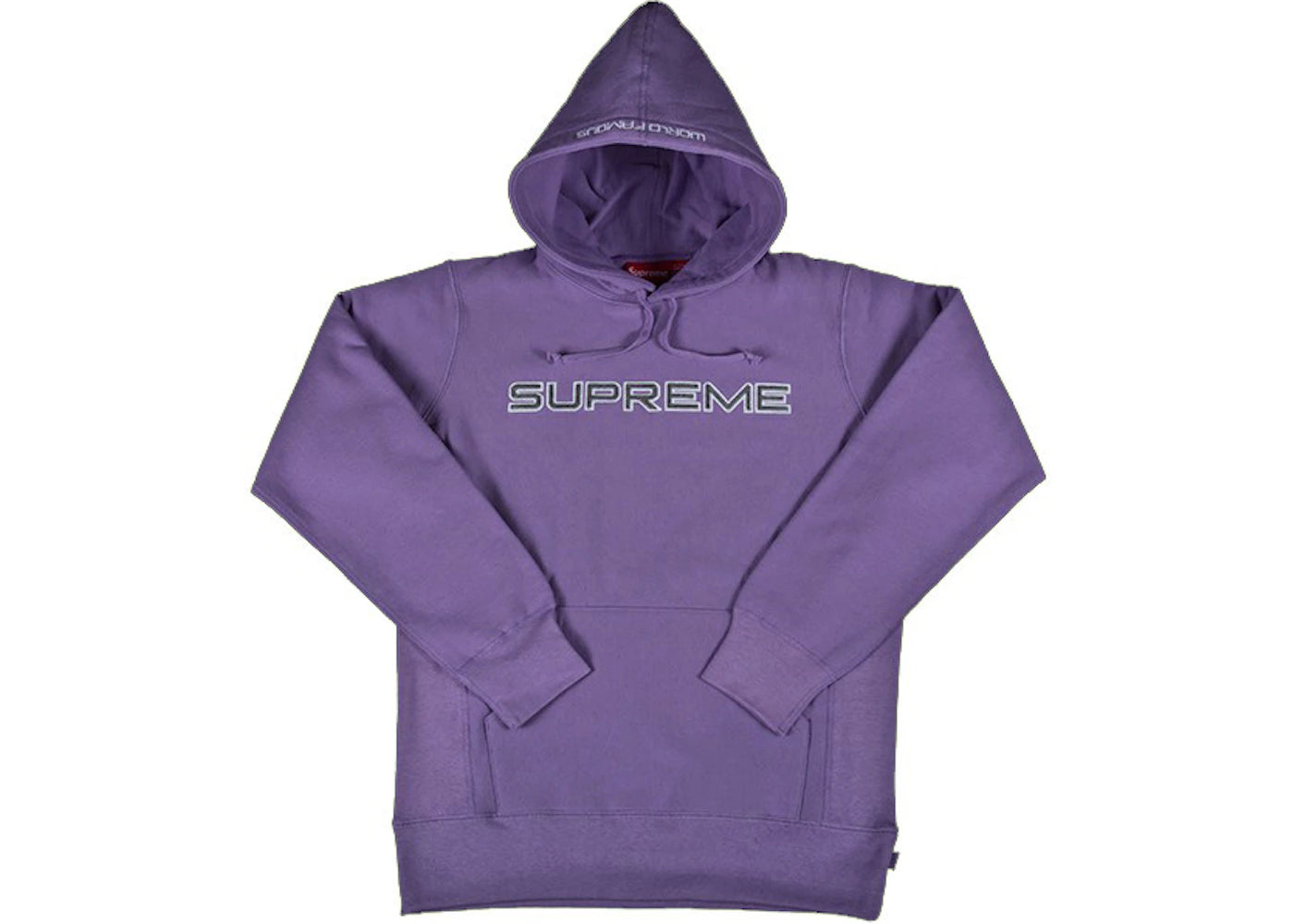 Supreme Sequin Logo Hooded Sweatshirt Dust Lavender