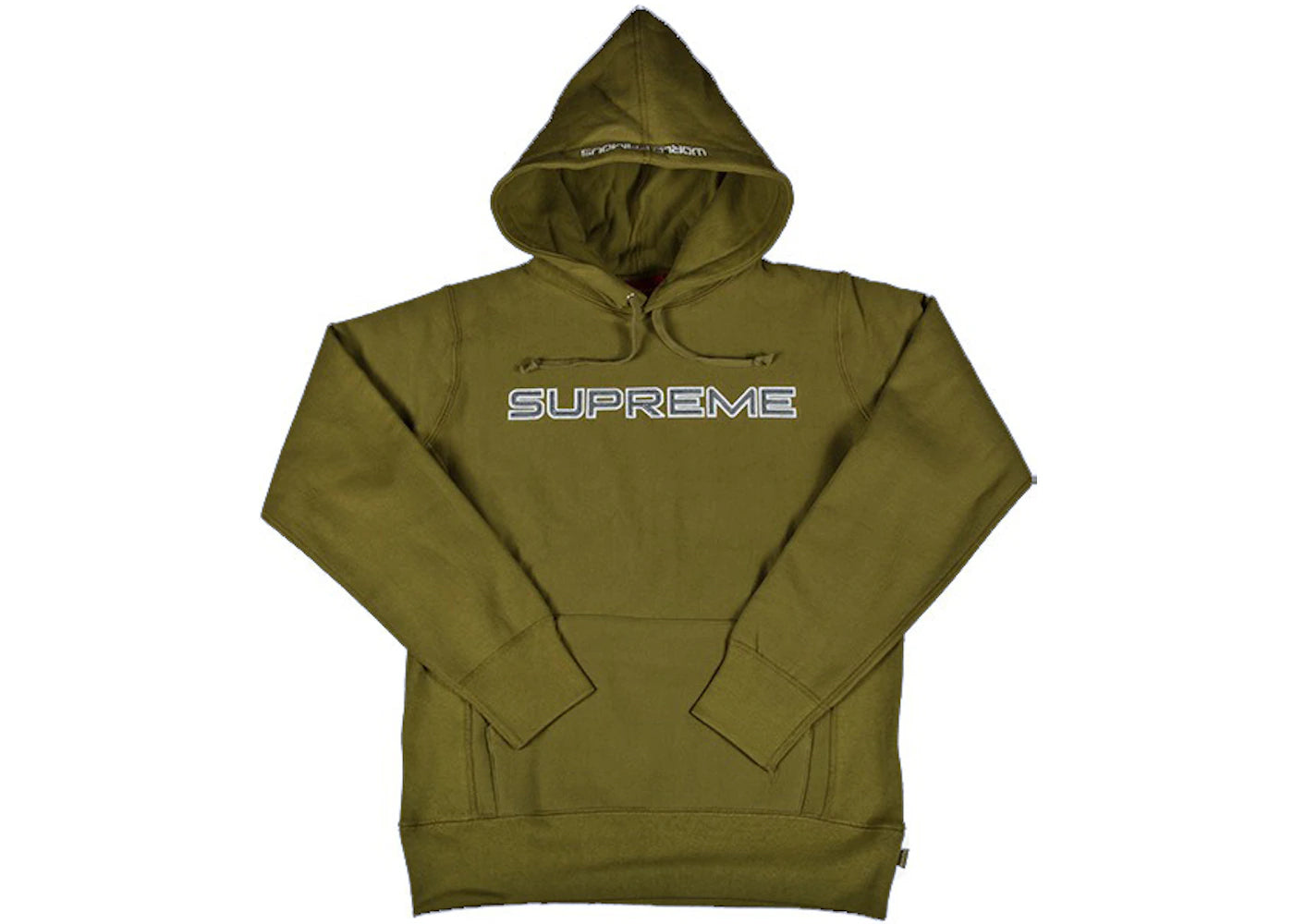 Supreme Sequin Logo Hooded Sweatshirt Moss