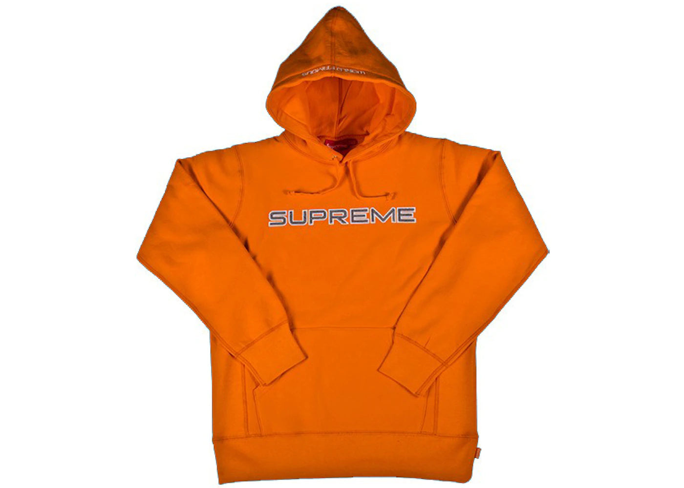 Supreme Sequin Logo Hooded Sweatshirt Orange